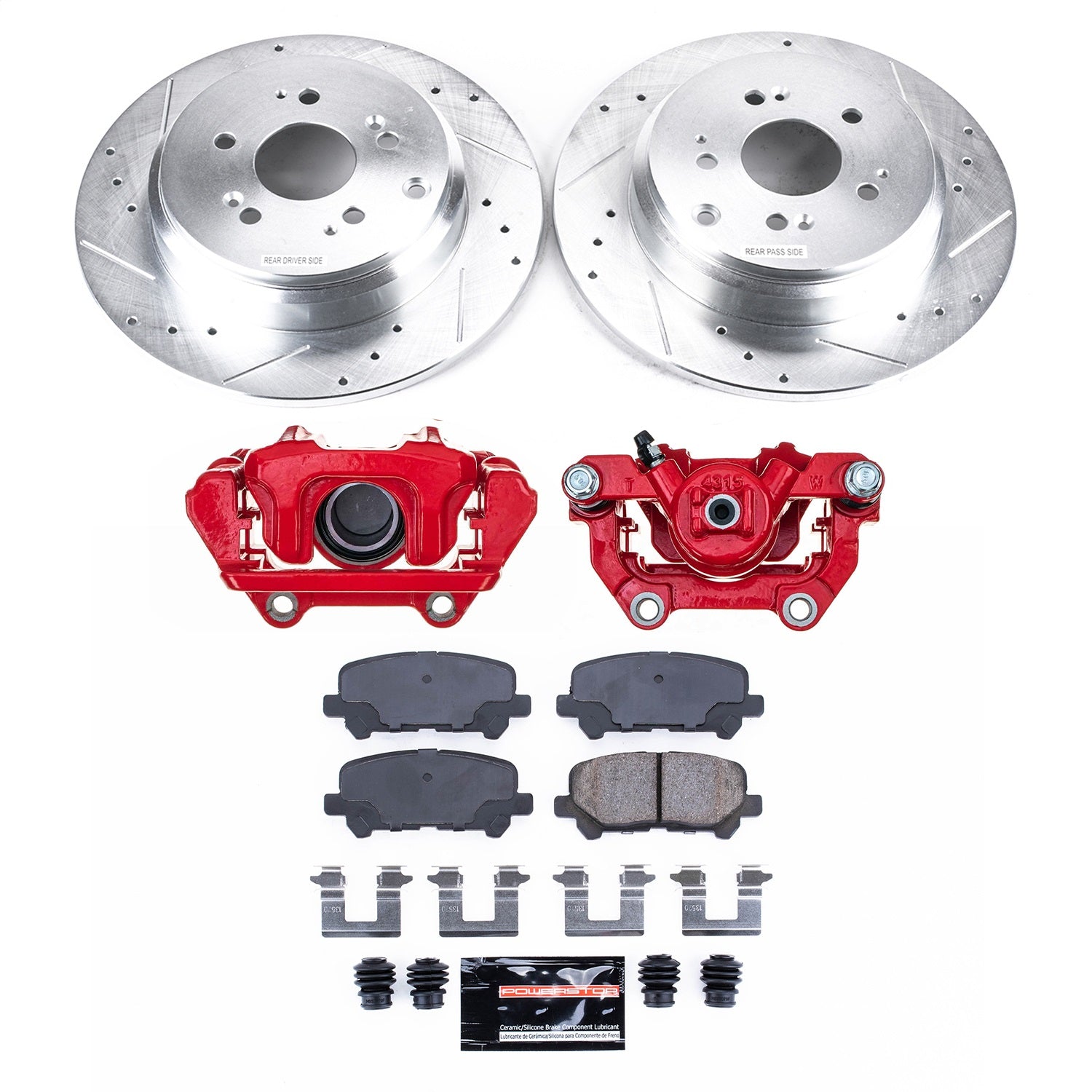 PowerStop Rear Z23 Evolution Kit w/ Calipers | Acura MDX (2007–2013) (KC4685)