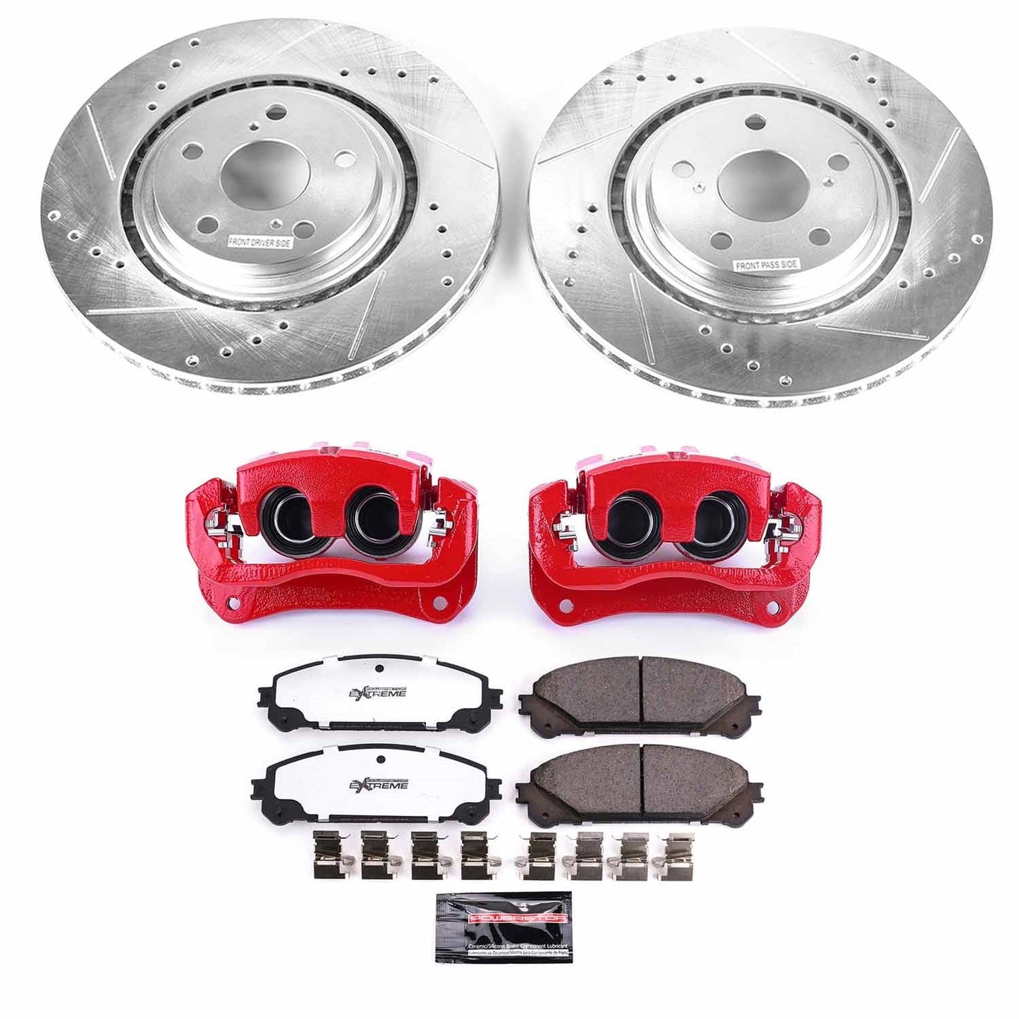 PowerStop Front Z36 Truck & Tow Kit w/ Calipers | Toyota Highlander (2008–2013) (KC4713-36)