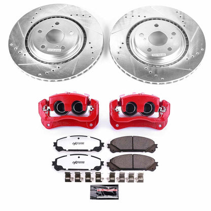 PowerStop Front Z36 Truck & Tow Kit w/ Calipers | Toyota Highlander (2008–2013) (KC4713-36)