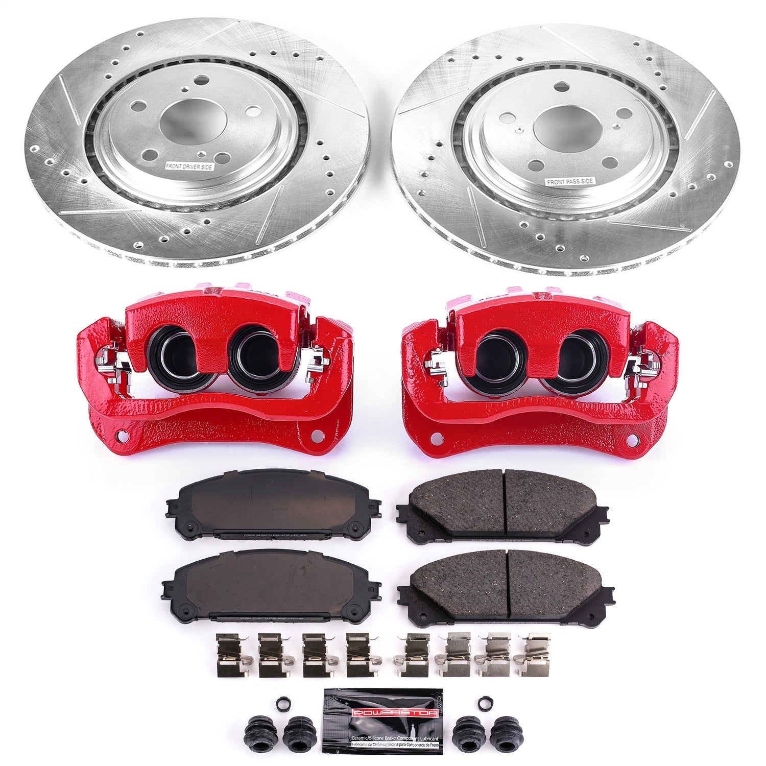 PowerStop Front Z23 Evolution Sport Brake Kit w/ Calipers | Lexus NX200t (2015–2017) (KC4713)