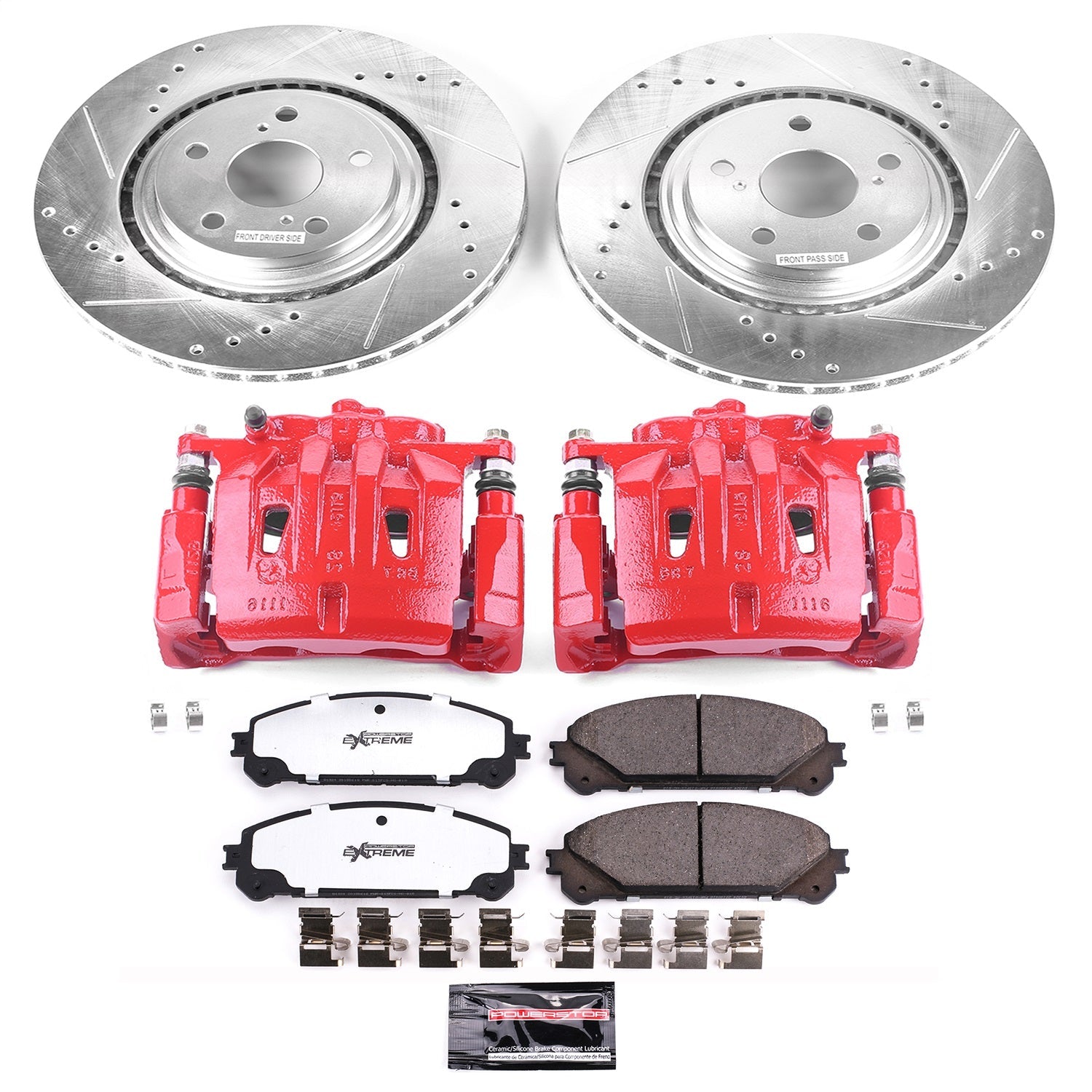PowerStop Front Z36 Truck & Tow Kit w/ Calipers | Toyota Sienna 2011–2020 (KC4713A-36)