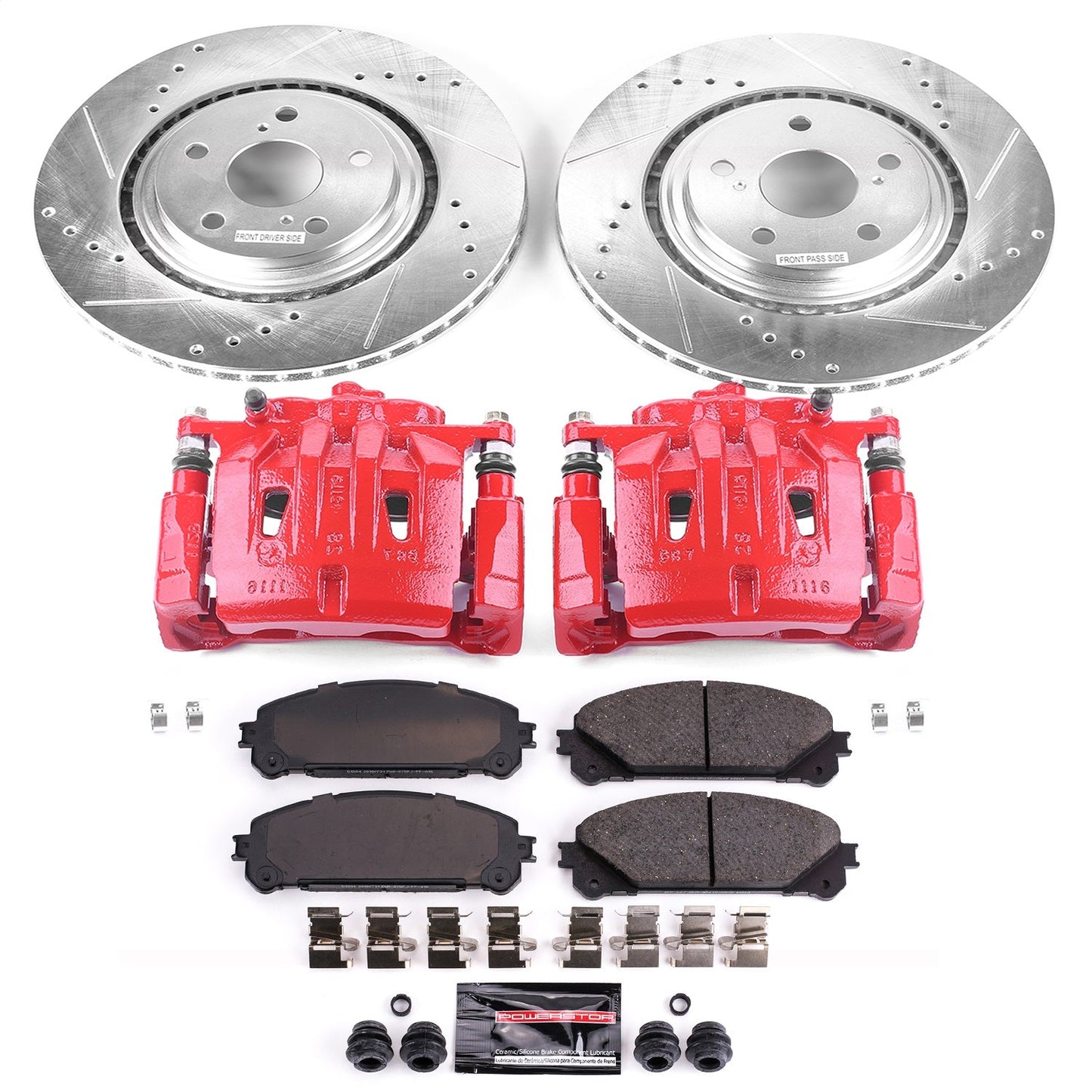 PowerStop Front Z23 Evolution Sport Brake Kit w/ Calipers | Lexus RX350 (2010–2015) (KC4713A)