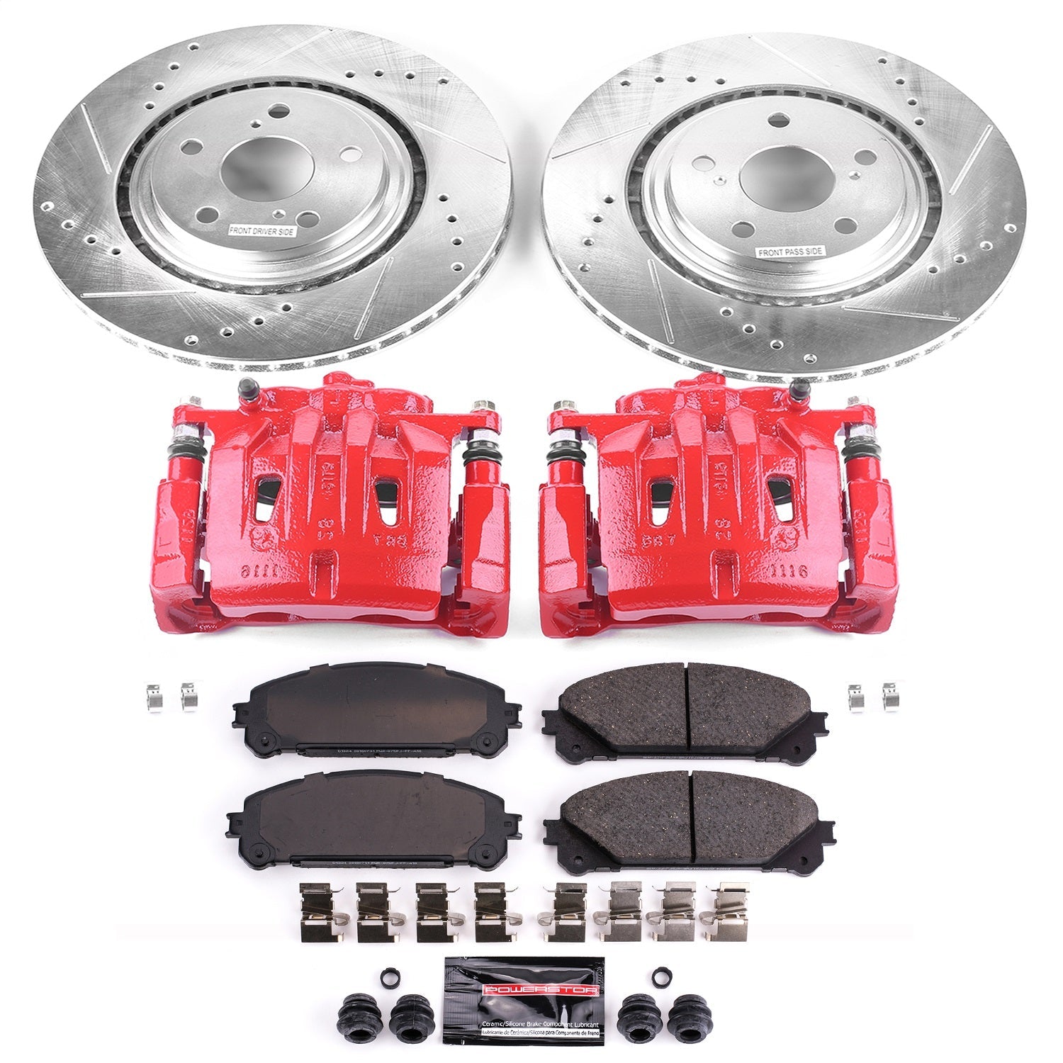 PowerStop Front Z23 Evolution Sport Brake Kit w/ Calipers | Lexus RX350 (2010–2015) (KC4713A)
