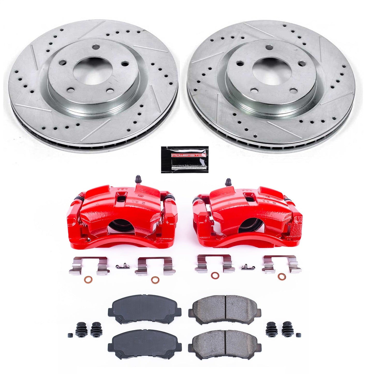 PowerStop Front Z23 Evolution Sport Brake Kit w/ Calipers | Nissan Rogue (2008–2014) (KC4724)