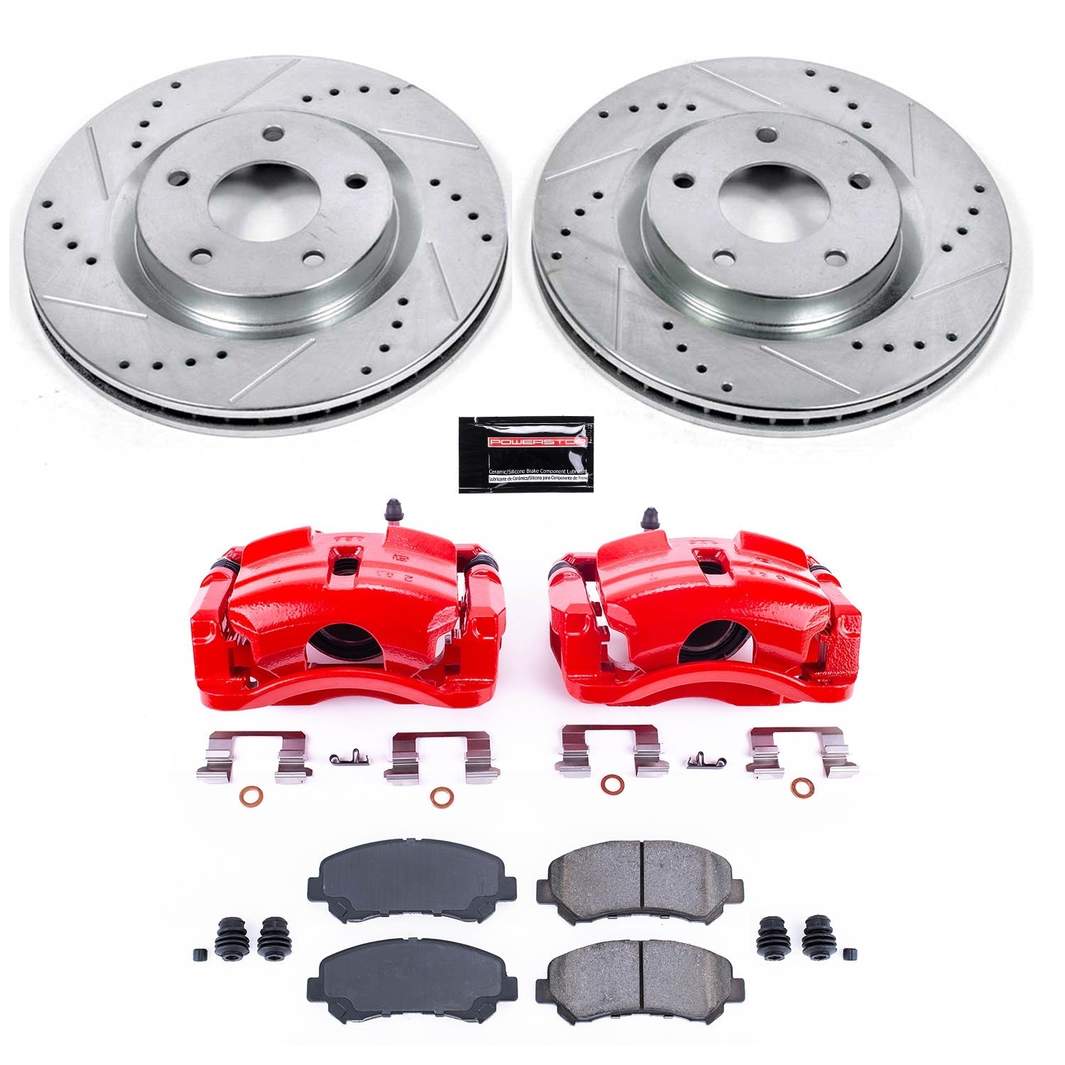 PowerStop Front Z23 Evolution Sport Brake Kit w/ Calipers | Nissan Rogue (2008–2014) (KC4724)