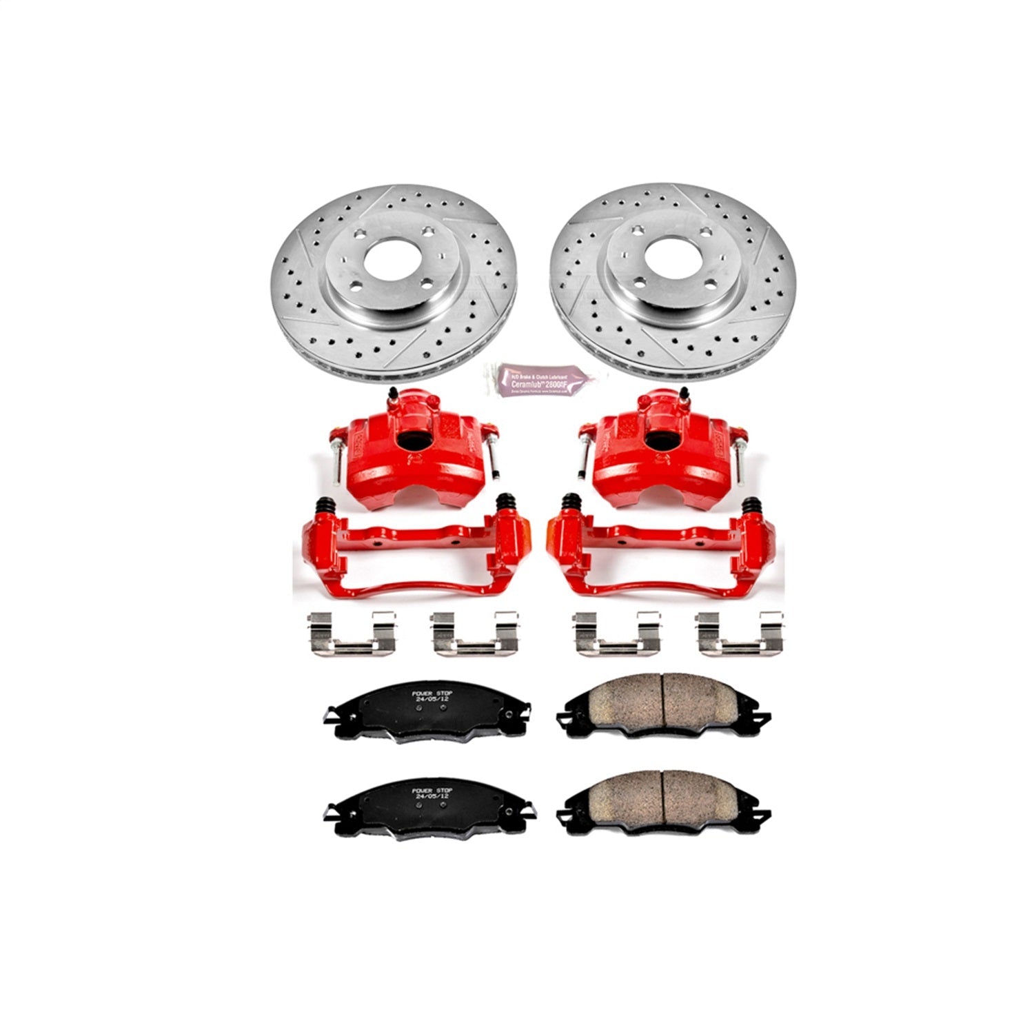 PowerStop Front Z23 Evolution Sport Brake Kit w/ Calipers | Ford Focus (2008–2011) (KC4726)