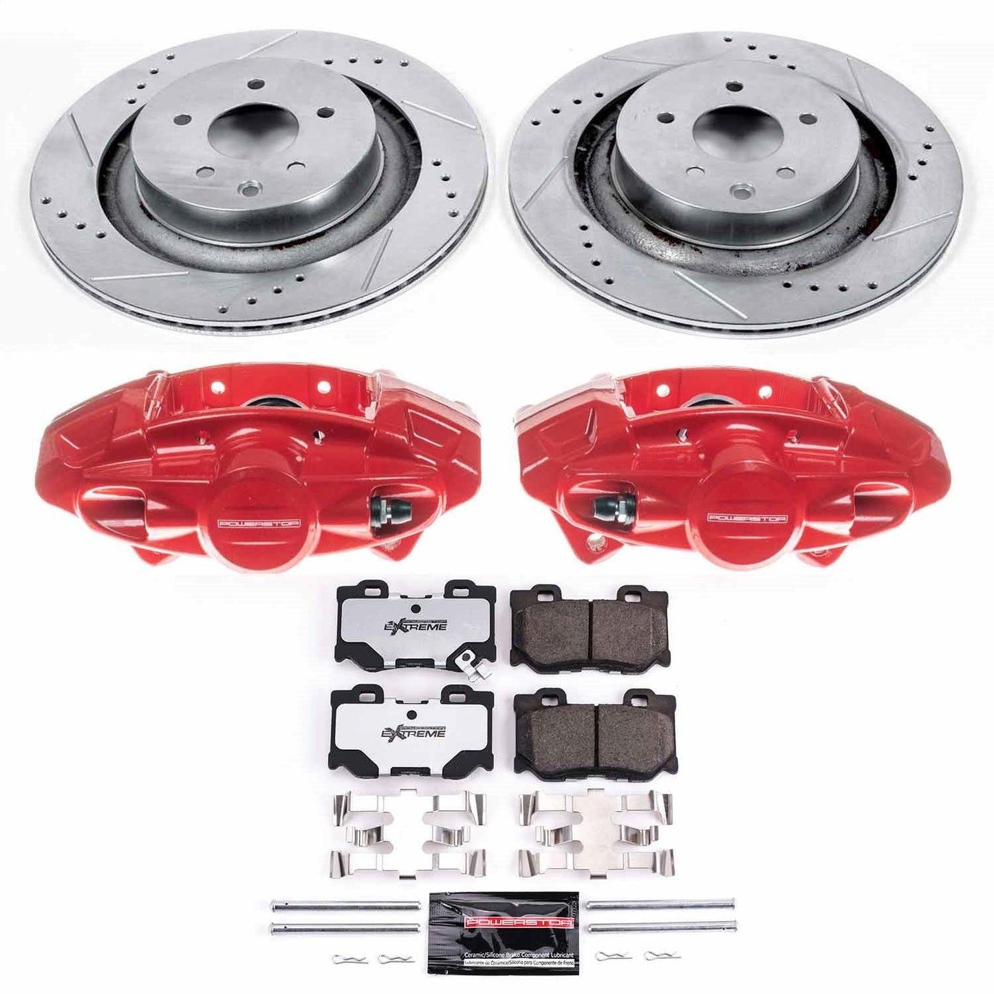 PowerStop Rear Z26 Street Warrior Brake Kit w/ Calipers | Infiniti G37 (2008–2013) (KC4732-26)
