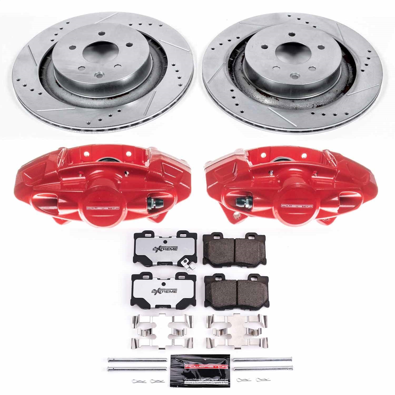 PowerStop Rear Z26 Street Warrior Brake Kit w/ Calipers | Infiniti G37 (2008–2013) (KC4732-26)