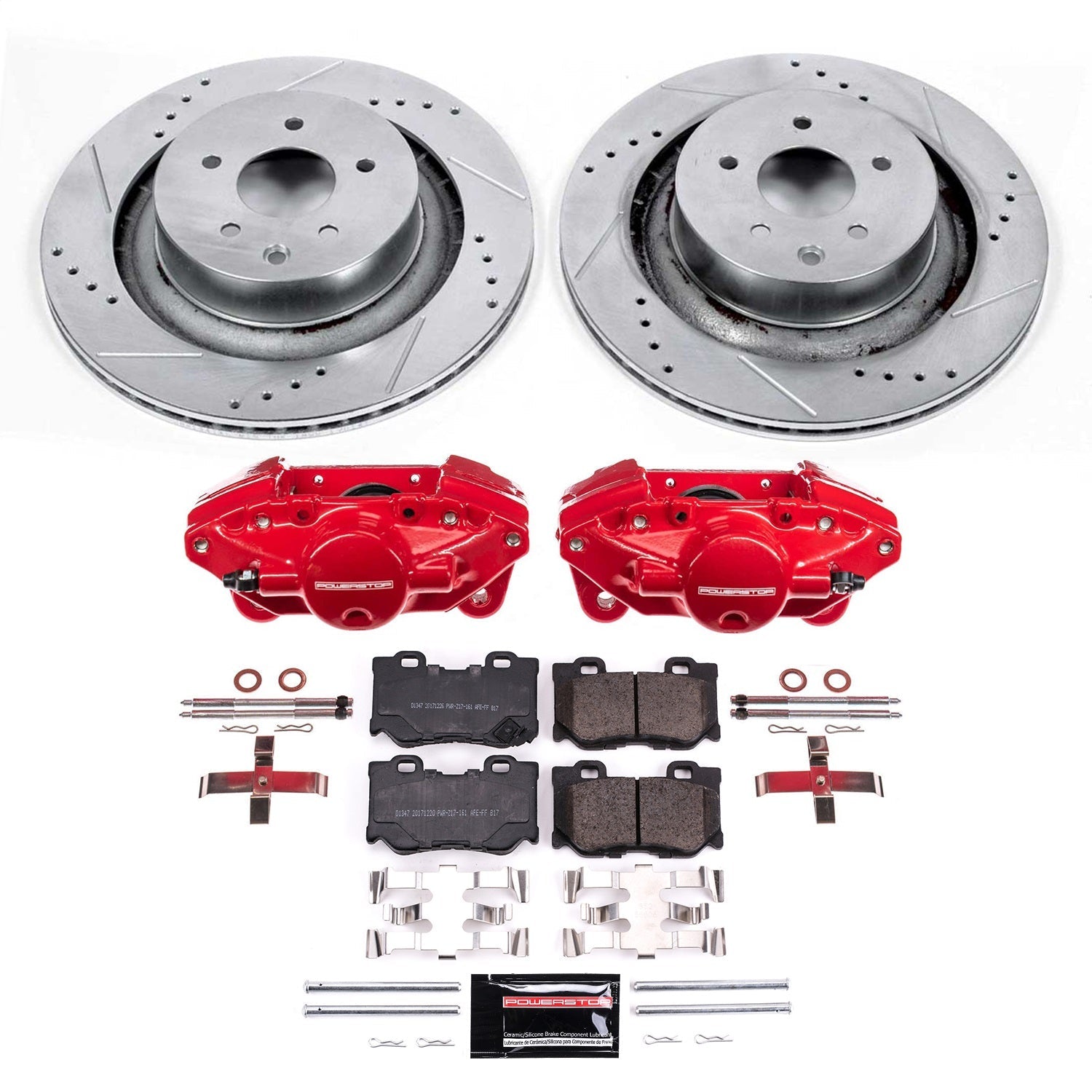 PowerStop Rear Z23 Evolution Kit w/ Calipers | Nissan 350Z (2009) (KC4732A)