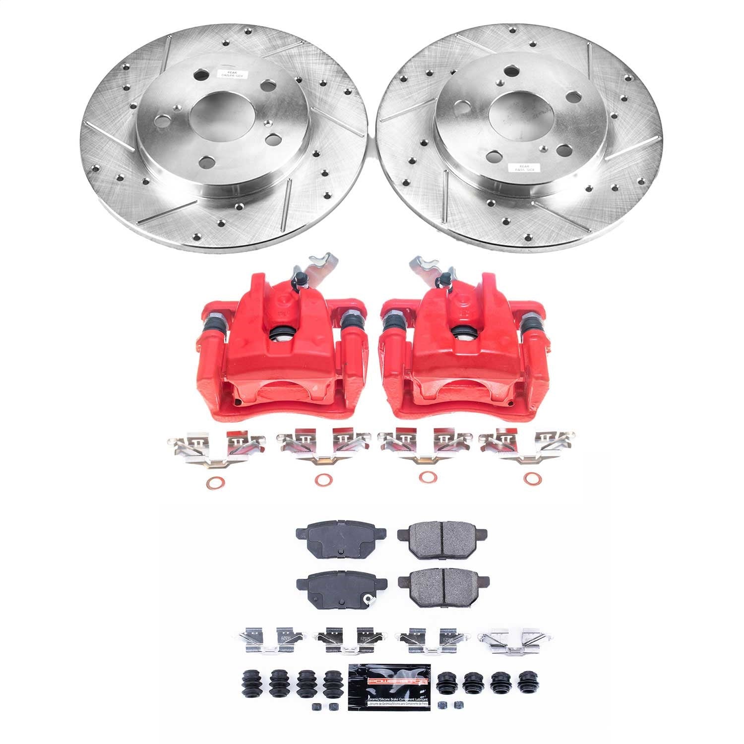 PowerStop Rear Z23 Evolution Sport Brake Kit w/ Calipers | Pontiac Vibe (2009–2010) (KC4737)