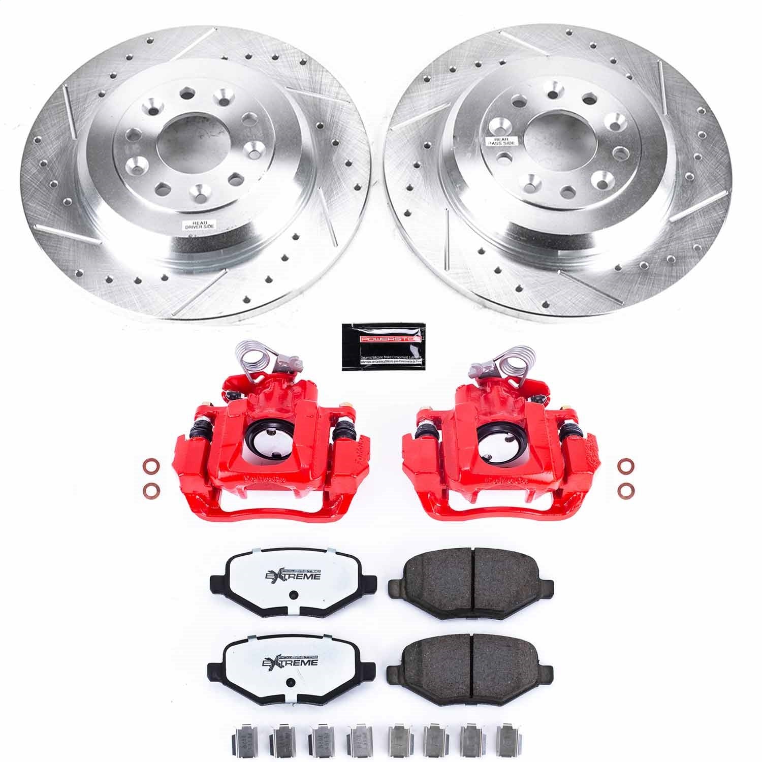 PowerStop Rear Z36 Truck & Tow Brake Kit w/ Calipers | Ford Flex (2009) (KC4744A-36)