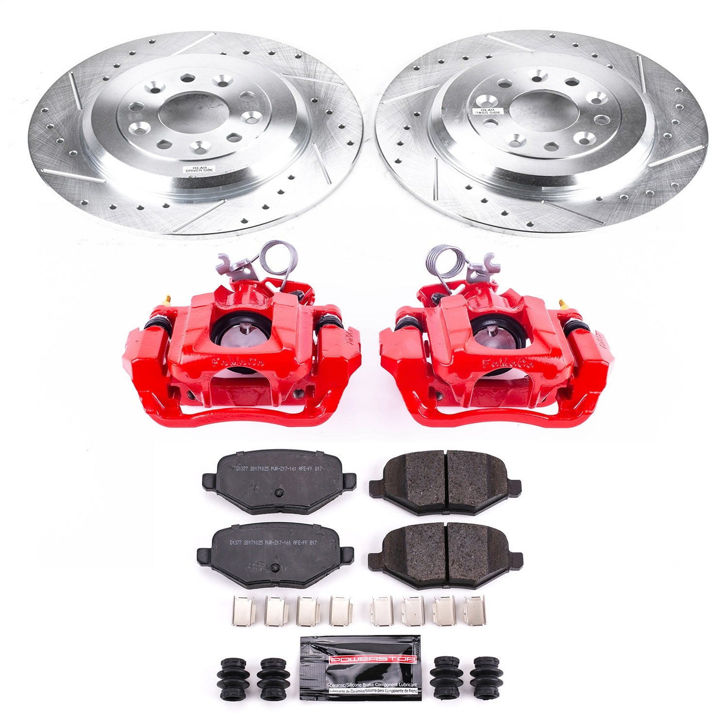 PowerStop Rear Z23 Evolution Sport Brake Kit w/ Calipers | Ford Edge (2011–2015) (KC4744C)