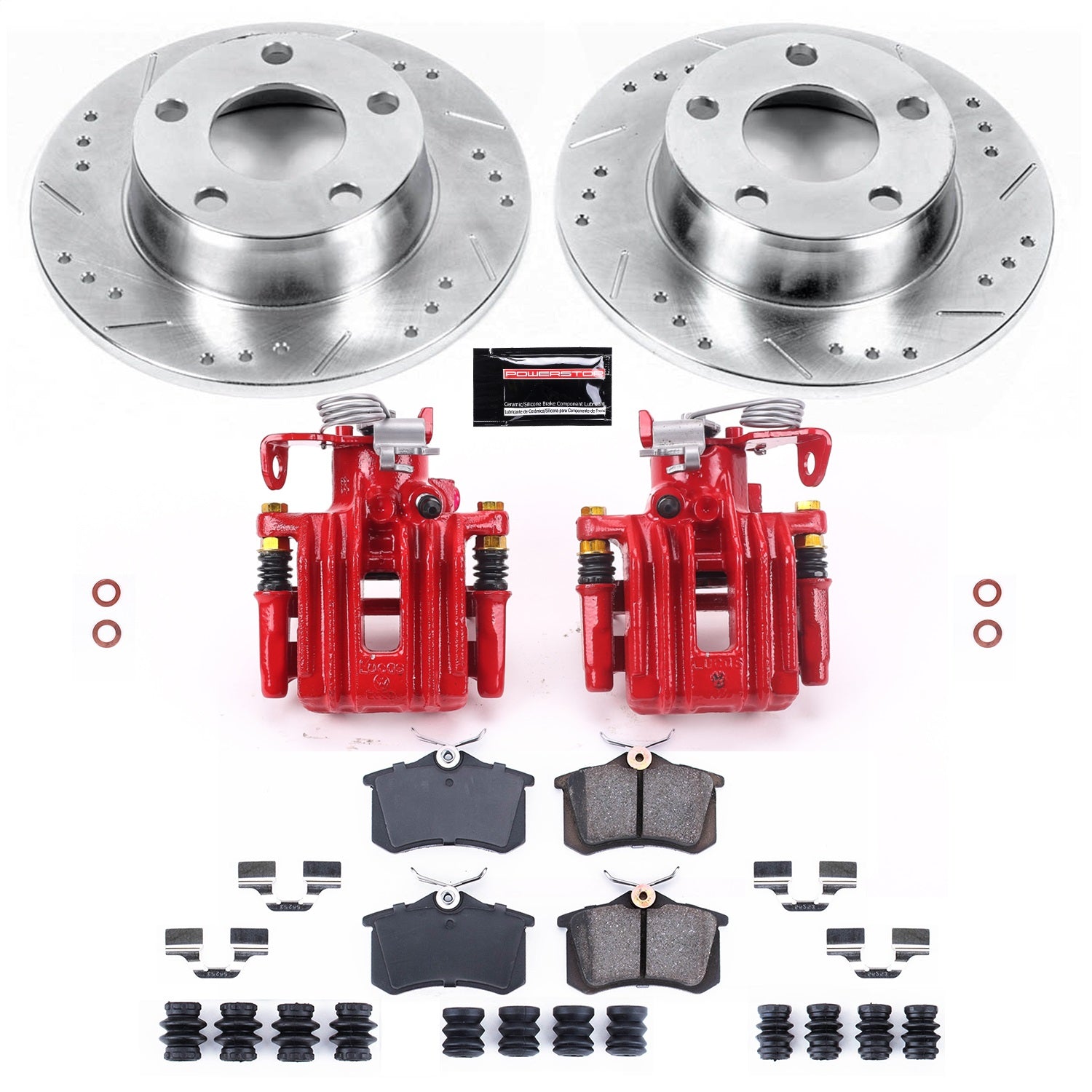 PowerStop Rear Z23 Evolution Sport Brake Kit w/ Calipers | Audi A6 Quattro (1999–2004) (KC4845)