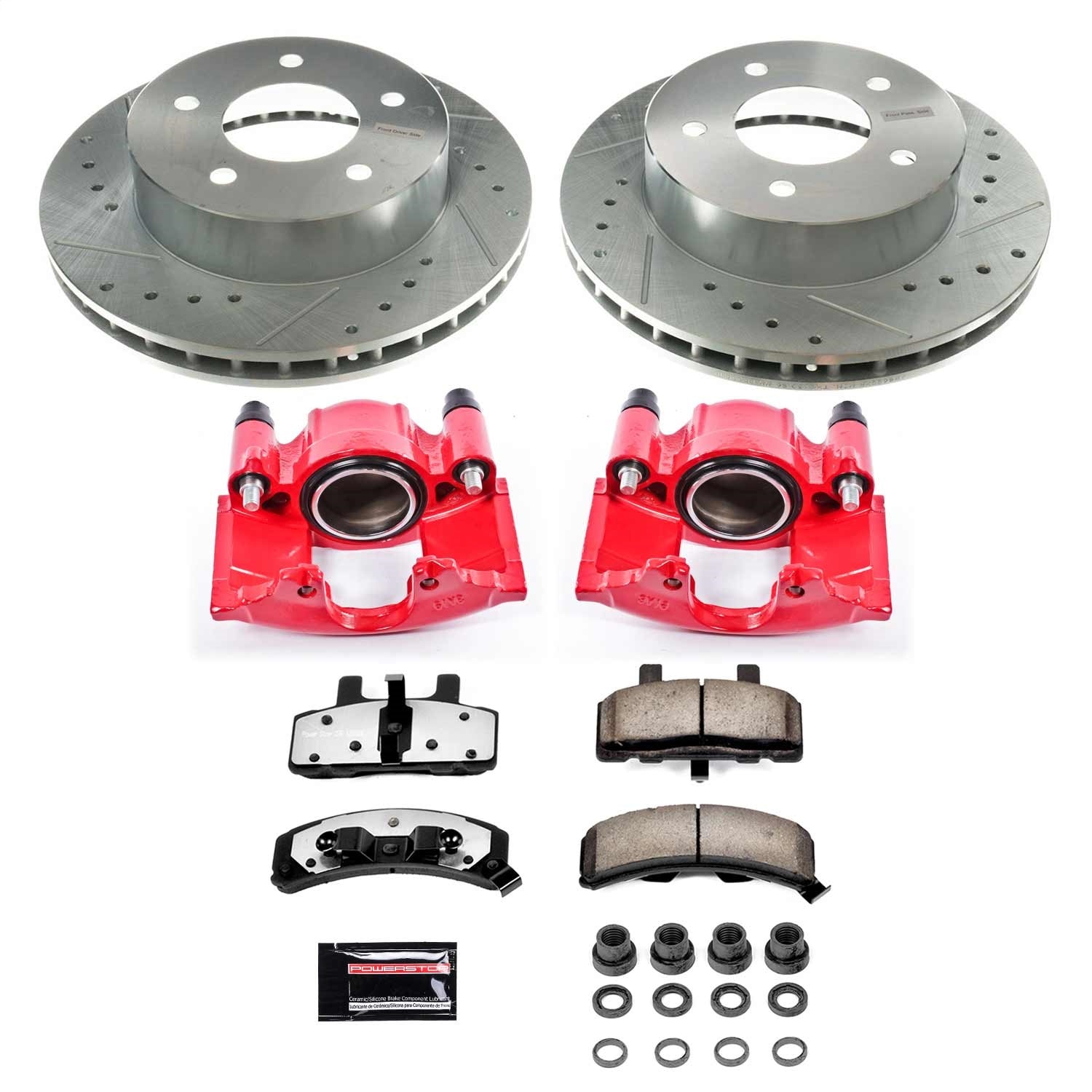 PowerStop Front Z36 Truck & Tow Brake Kit w/ Calipers | Chevrolet Astro 1990–2002 (KC4873-36)