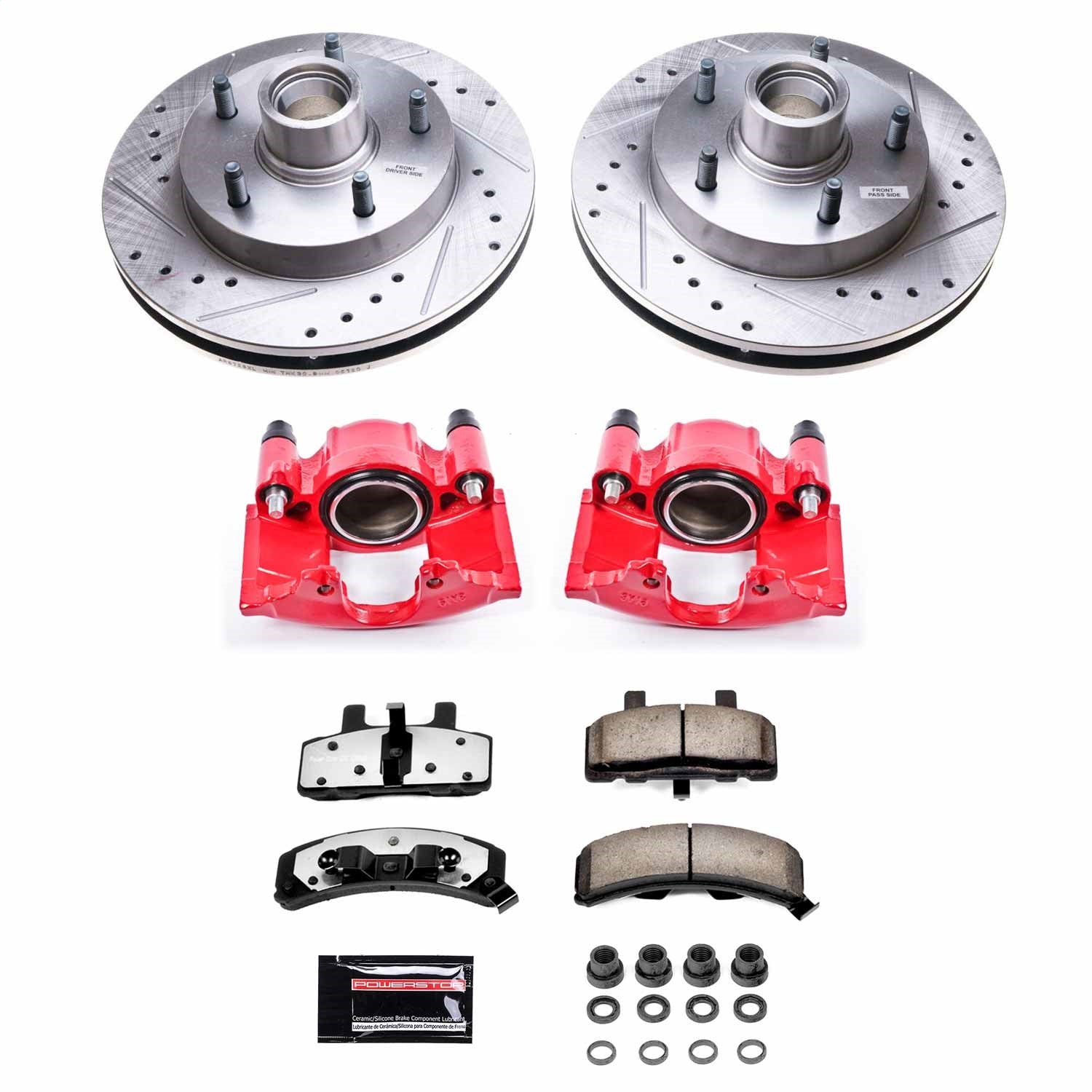 PowerStop Front Z36 Truck & Tow Kit w/ Calipers | Dodge Ram 1500 (1994–1999) (KC4875-36)