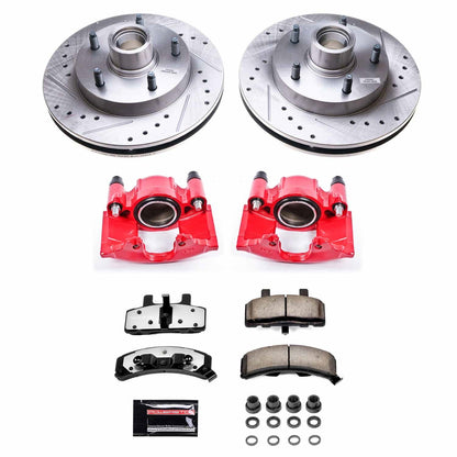 PowerStop Front Z36 Truck & Tow Kit w/ Calipers | Dodge Ram 1500 (1994–1999) (KC4875-36)