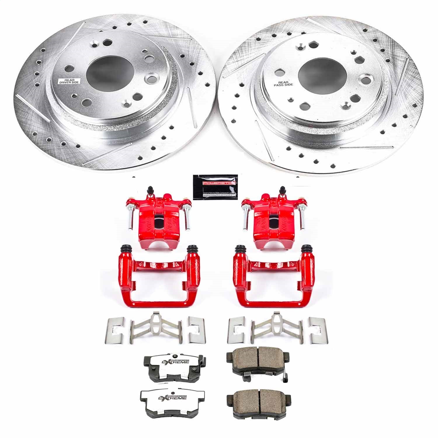PowerStop Rear Z26 Street Warrior Brake Kit w/ Calipers | Acura RL (2002–2004) (KC4989-26)