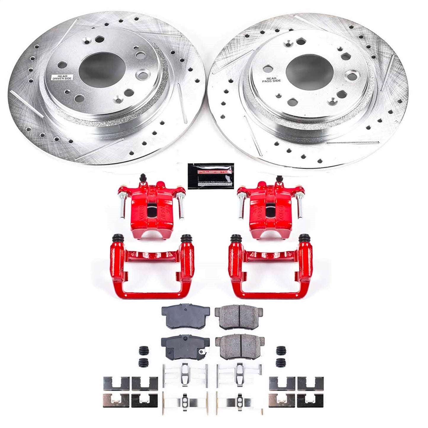 PowerStop Rear Z23 Evolution Sport Brake Kit w/ Calipers | Acura RL (2002–2004) (KC4989)