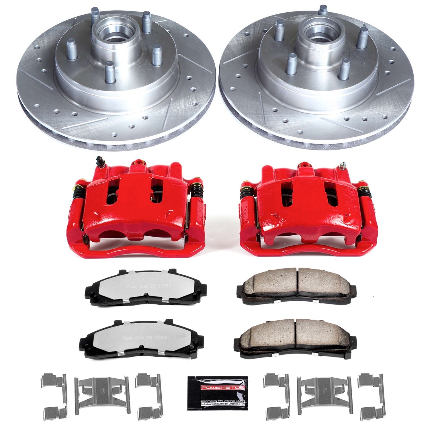 PowerStop Front Z36 Truck & Tow Brake Kit w/ Calipers | Ford Ranger (1997–1995) (KC5079-36)