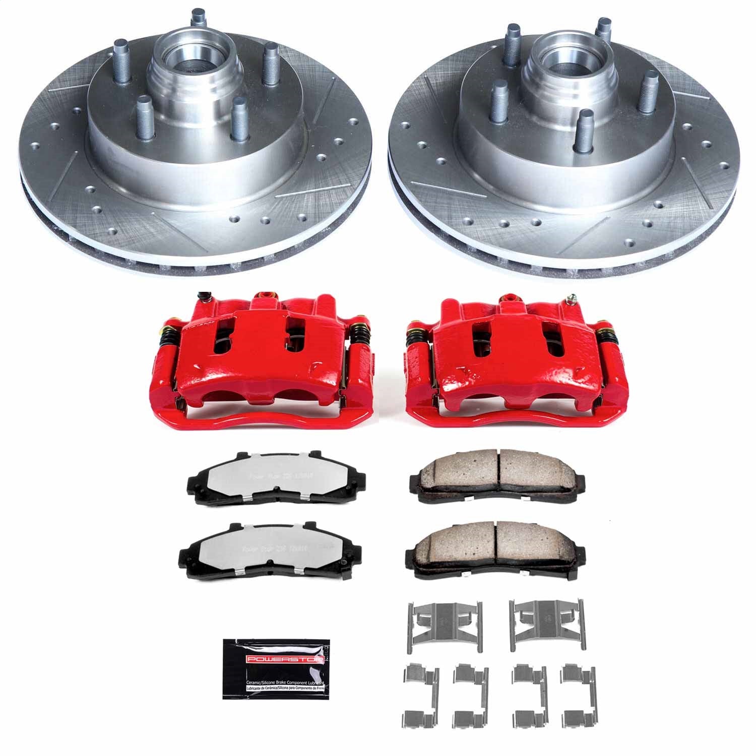 PowerStop Front Z36 Truck & Tow Brake Kit w/ Calipers | Ford Ranger 1998–2002 (KC5083-36)