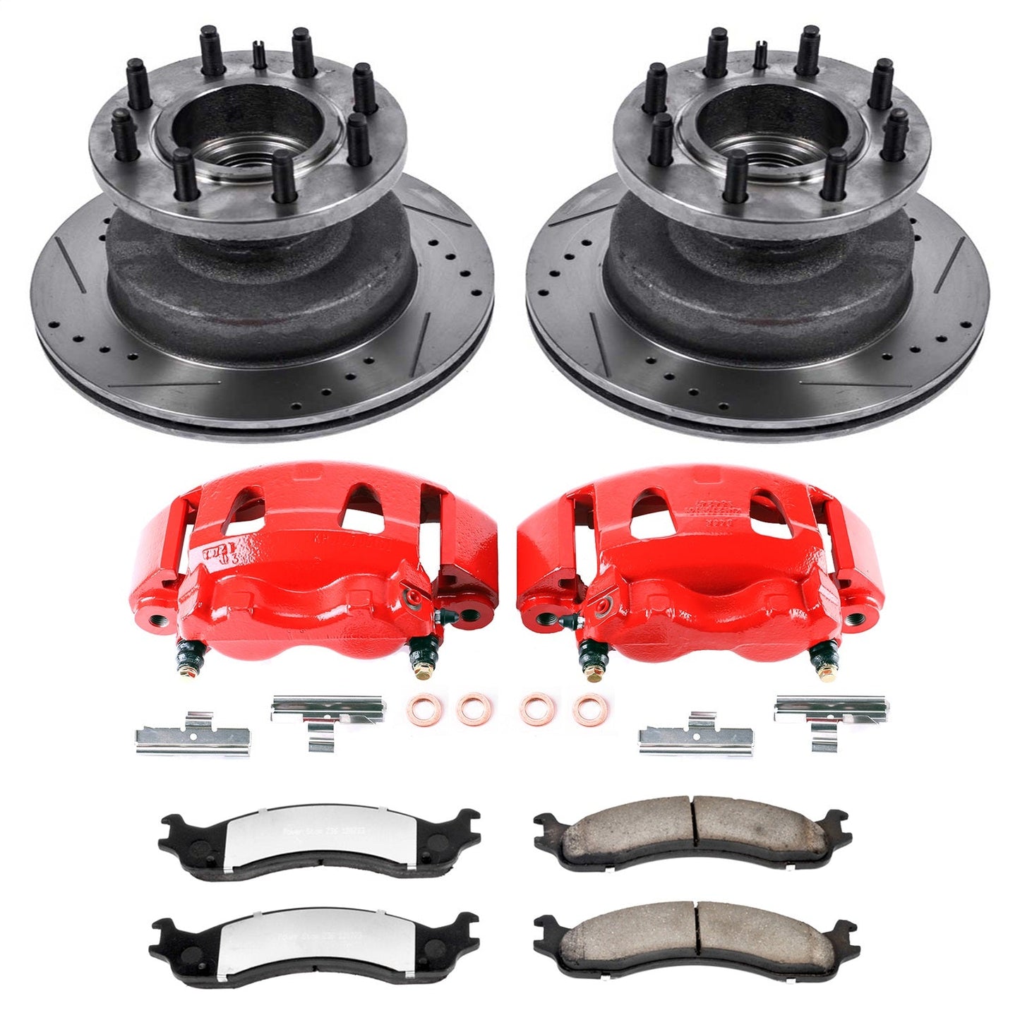 PowerStop Front Z36 Truck & Tow Kit w/ Calipers | Ford E-350 Club Wagon (2003–2005) (KC5084-36)