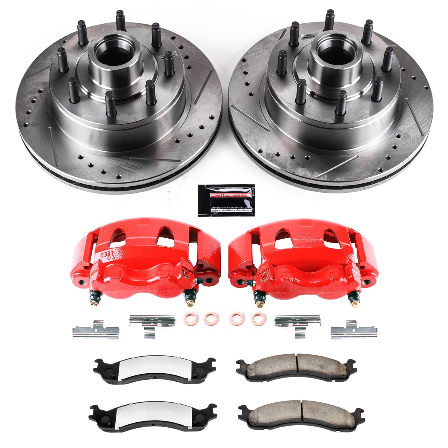 PowerStop Front Z36 Truck & Tow Kit w/ Calipers | Ford E-150 (2007) (KC5088-36)