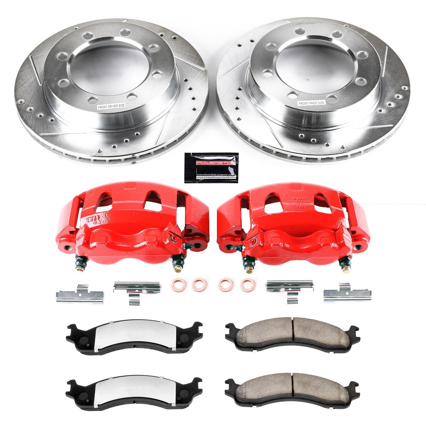 PowerStop Front Z36 Truck & Tow Kit w/ Calipers | Ford F-350 (1995–1997) (KC5089-36)