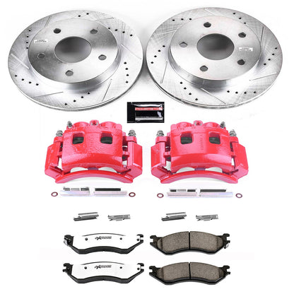 PowerStop Front Z36 Truck & Tow Kit w/ Calipers | Dodge Ram 1500 (2000–2001) (KC5142-36)