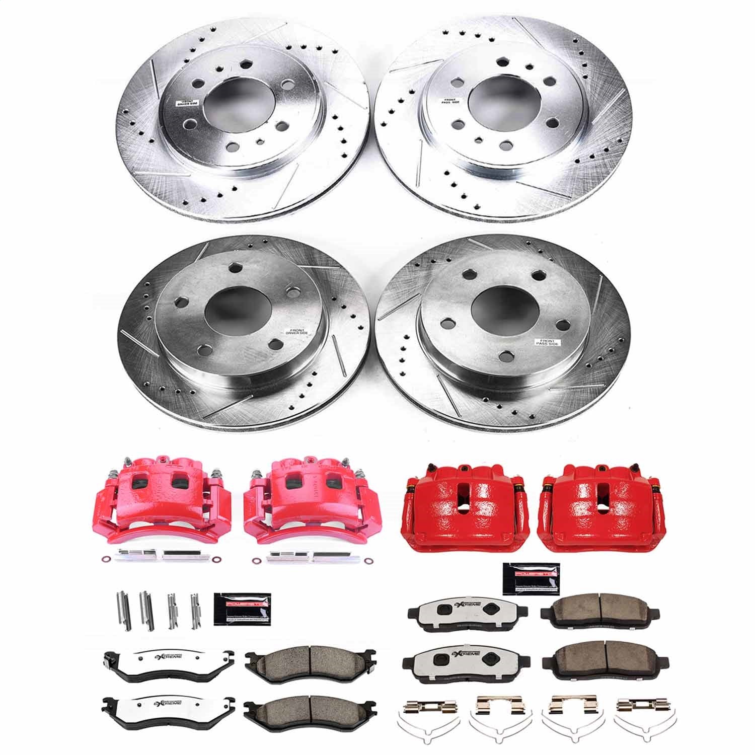 PowerStop Front Z36 Truck & Tow Kit w/ Calipers | Dodge Ram 1500 (2000–2001) (KC5143-36)