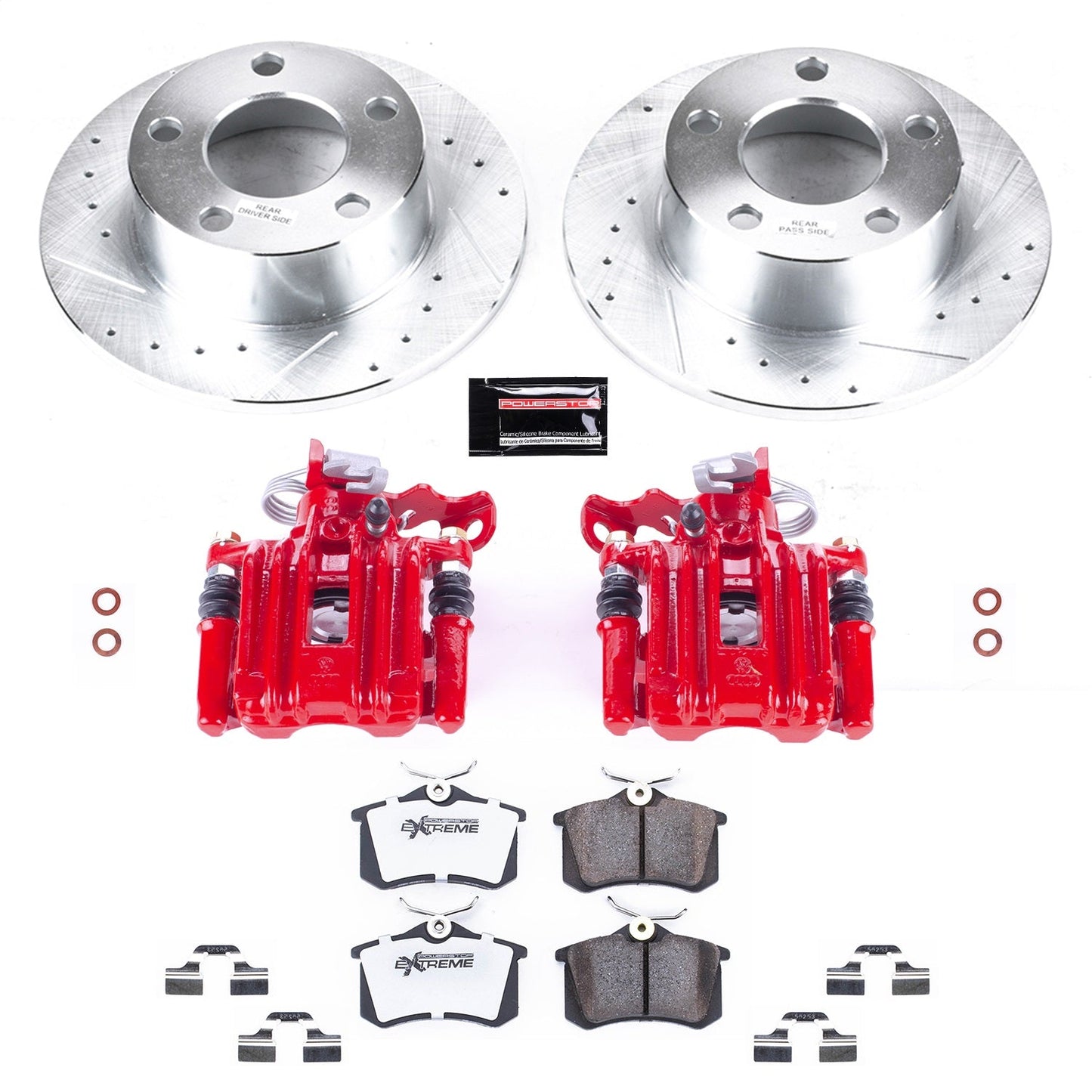 PowerStop Rear Z26 Street Warrior Brake Kit w/ Calipers | Audi A6 (1998–2004) (KC515-26)