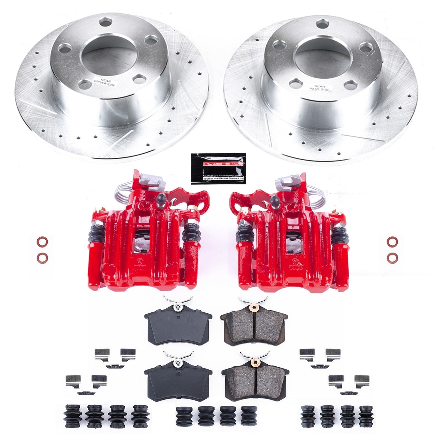 PowerStop Rear Z23 Evolution Sport Brake Kit w/ Calipers | Audi A6 (1998–2004) (KC515)