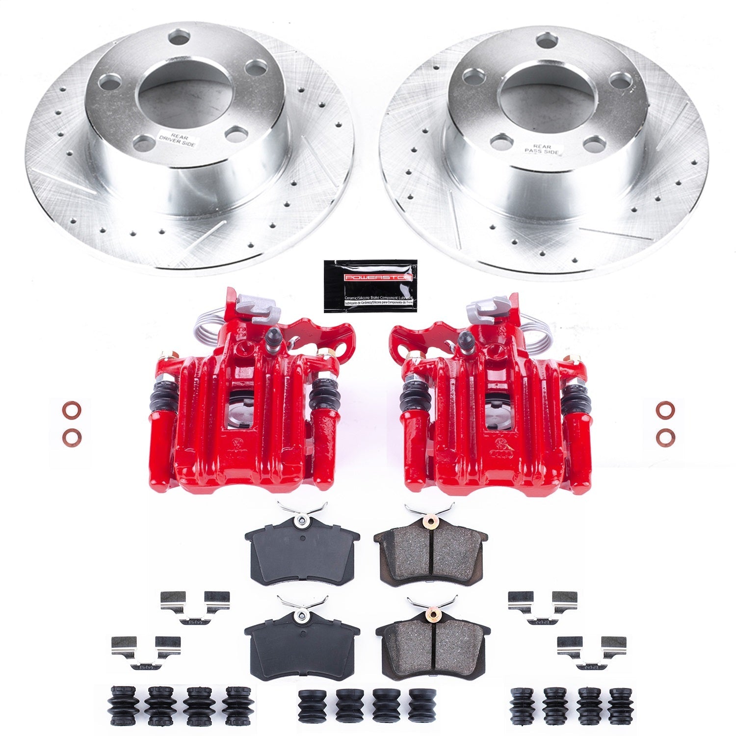 PowerStop Rear Z23 Evolution Sport Brake Kit w/ Calipers | Audi A6 (1998–2004) (KC515)