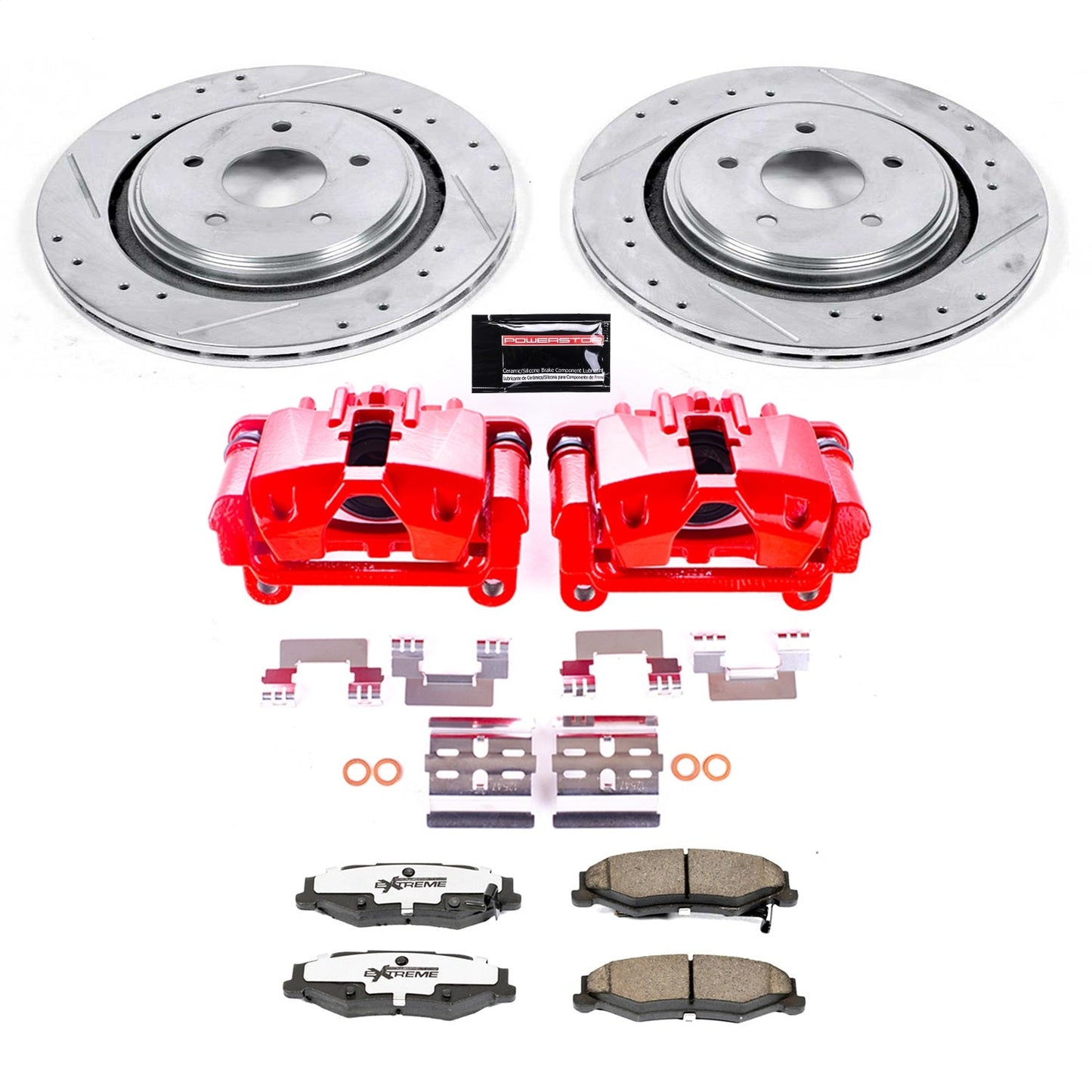 PowerStop Rear Z26 Street Warrior Brake Kit w/ Calipers | Cadillac XLR (2006–2009) (KC5159-26)