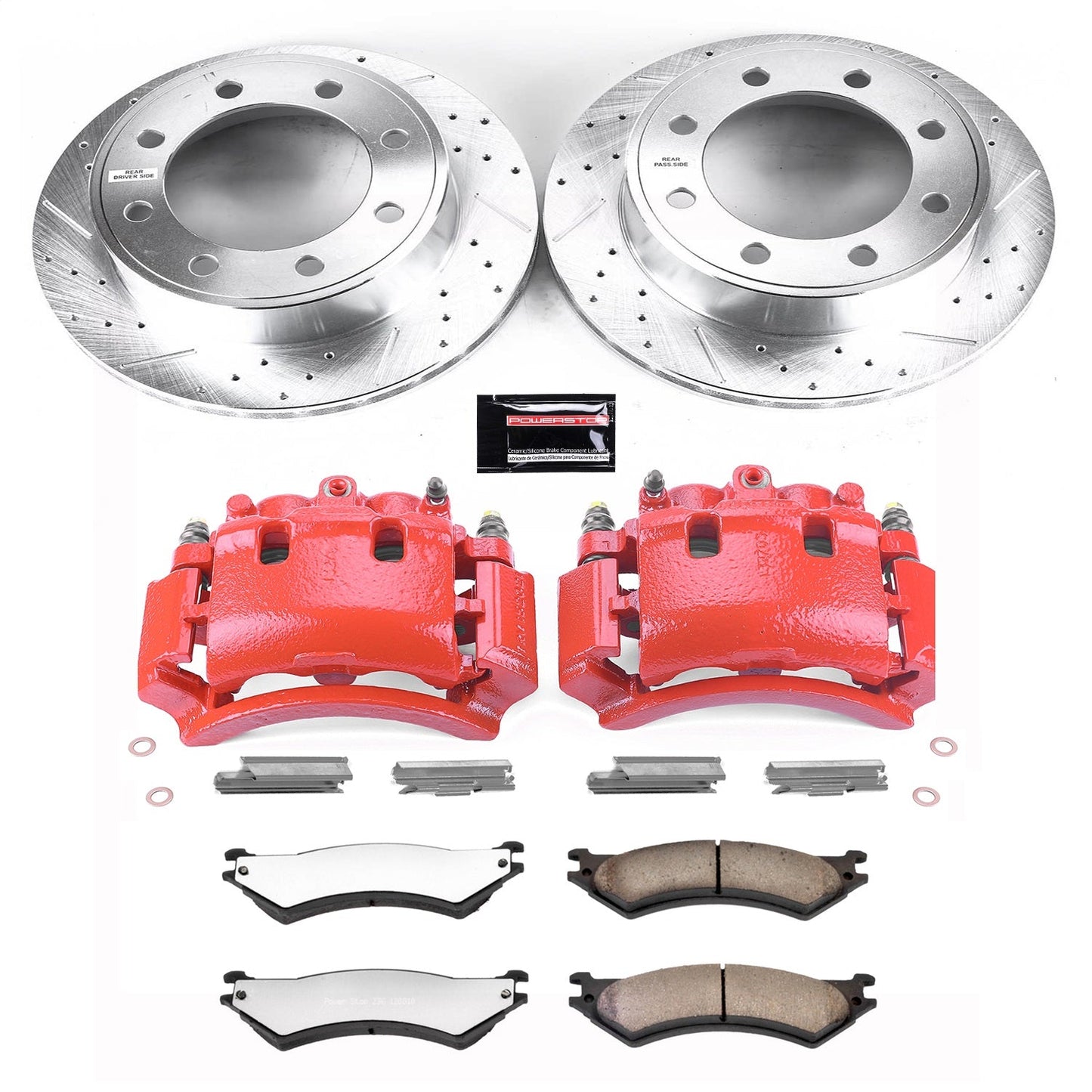PowerStop Rear Z36 Truck & Tow Kit w/ Calipers | Ford E-350 Super Duty 1999–2007 (KC5203-36)