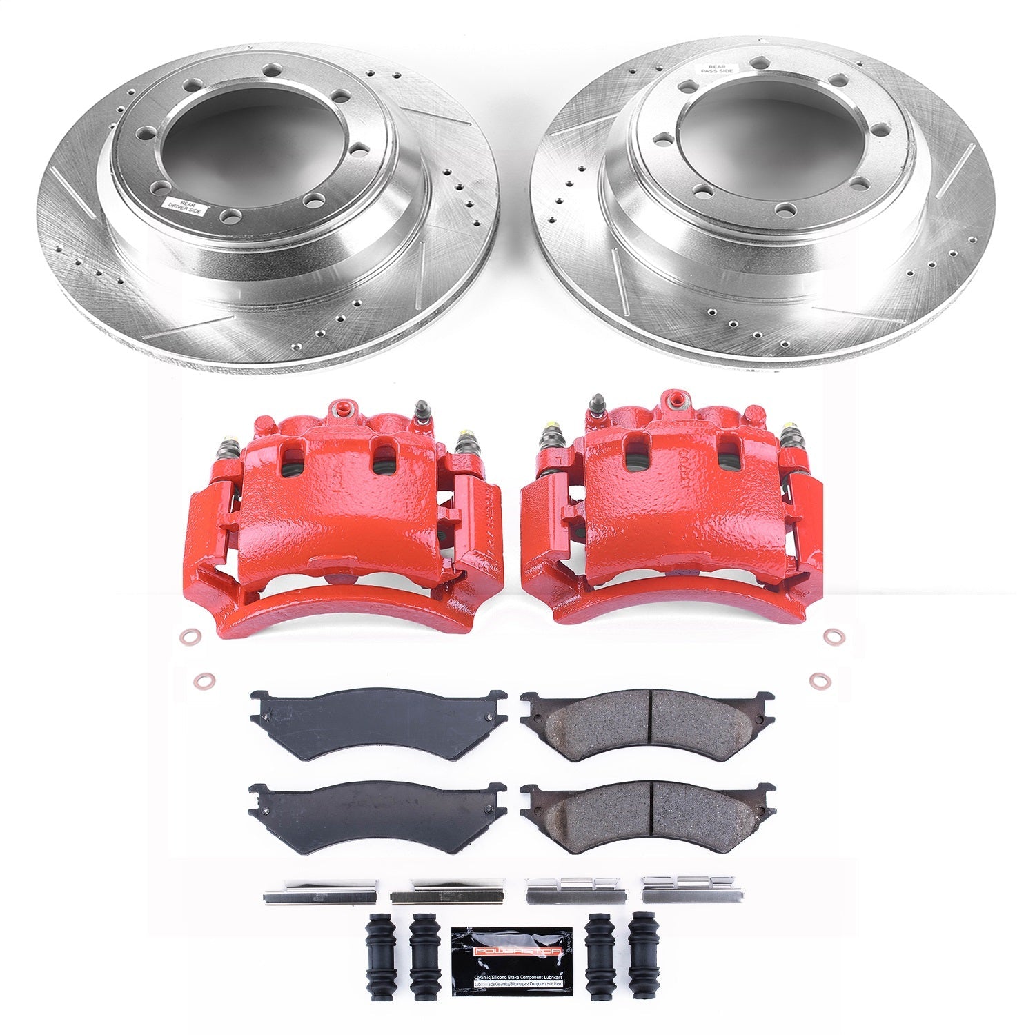 PowerStop Rear Z23 Evolution Sport Brake Kit w/ Calipers | Ford E-350 Club Wagon (2003–2005) (KC5204)