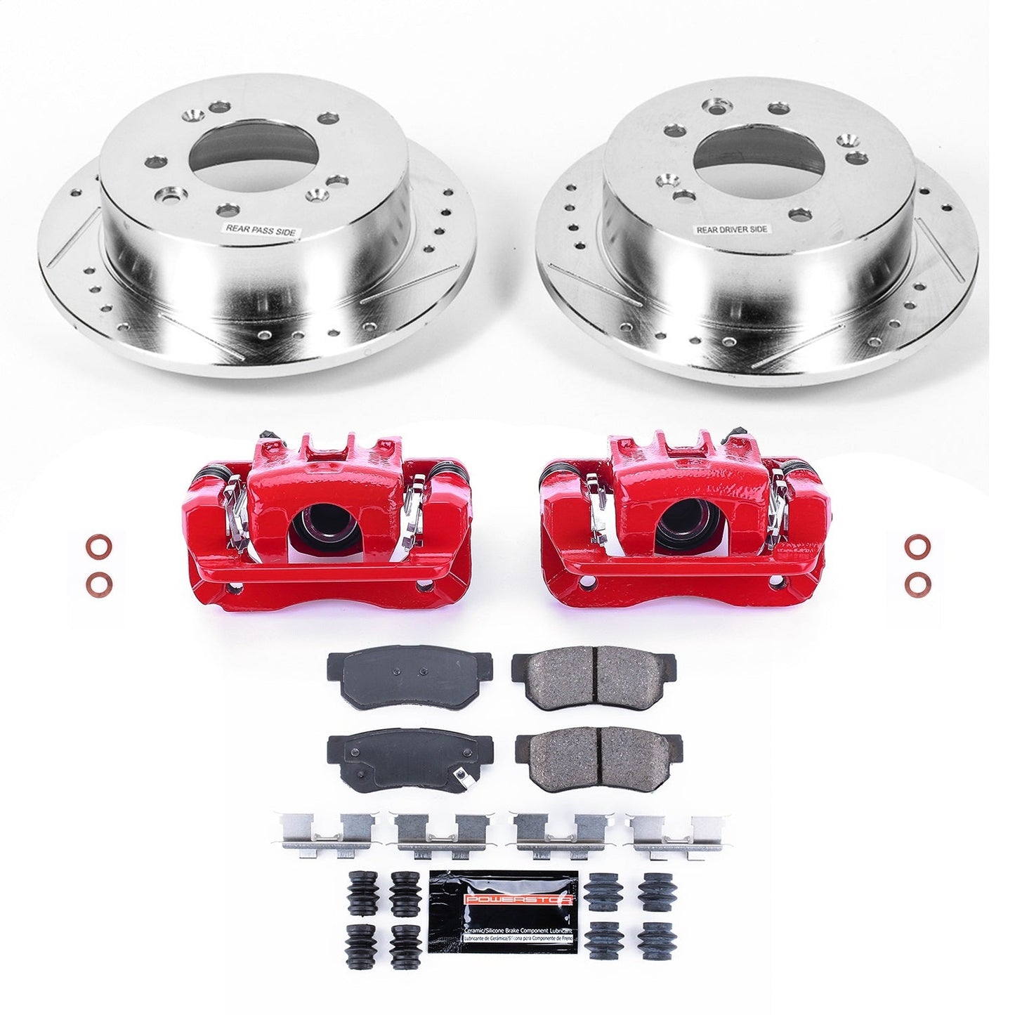 PowerStop Rear Z23 Evolution Sport Brake Kit w/Calipers | Hyundai Elantra (2007–2010) (KC5210)