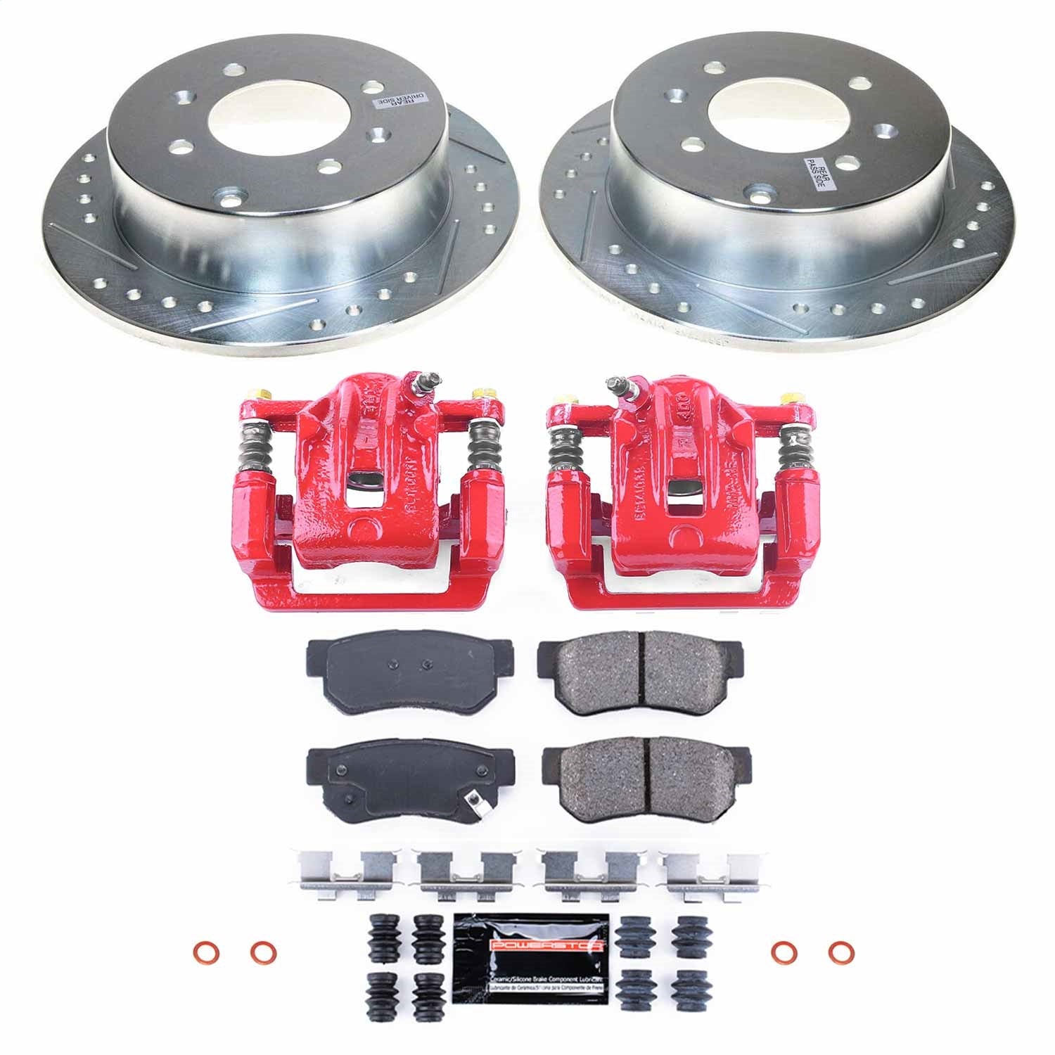 PowerStop Rear Z23 Evolution Kit w/ Calipers | Kia Optima (2001–2006) (KC5212)