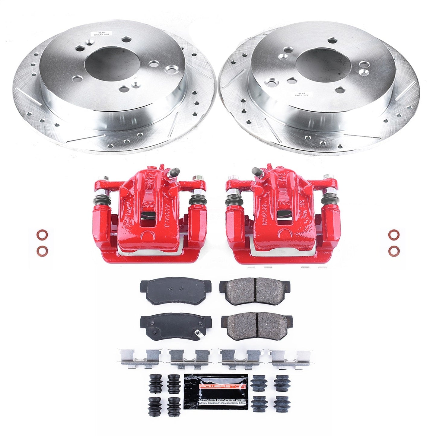 PowerStop Rear Z23 Evolution Sport Brake Kit w/ Calipers | Hyundai Tucson (2005–2009) (KC5213)