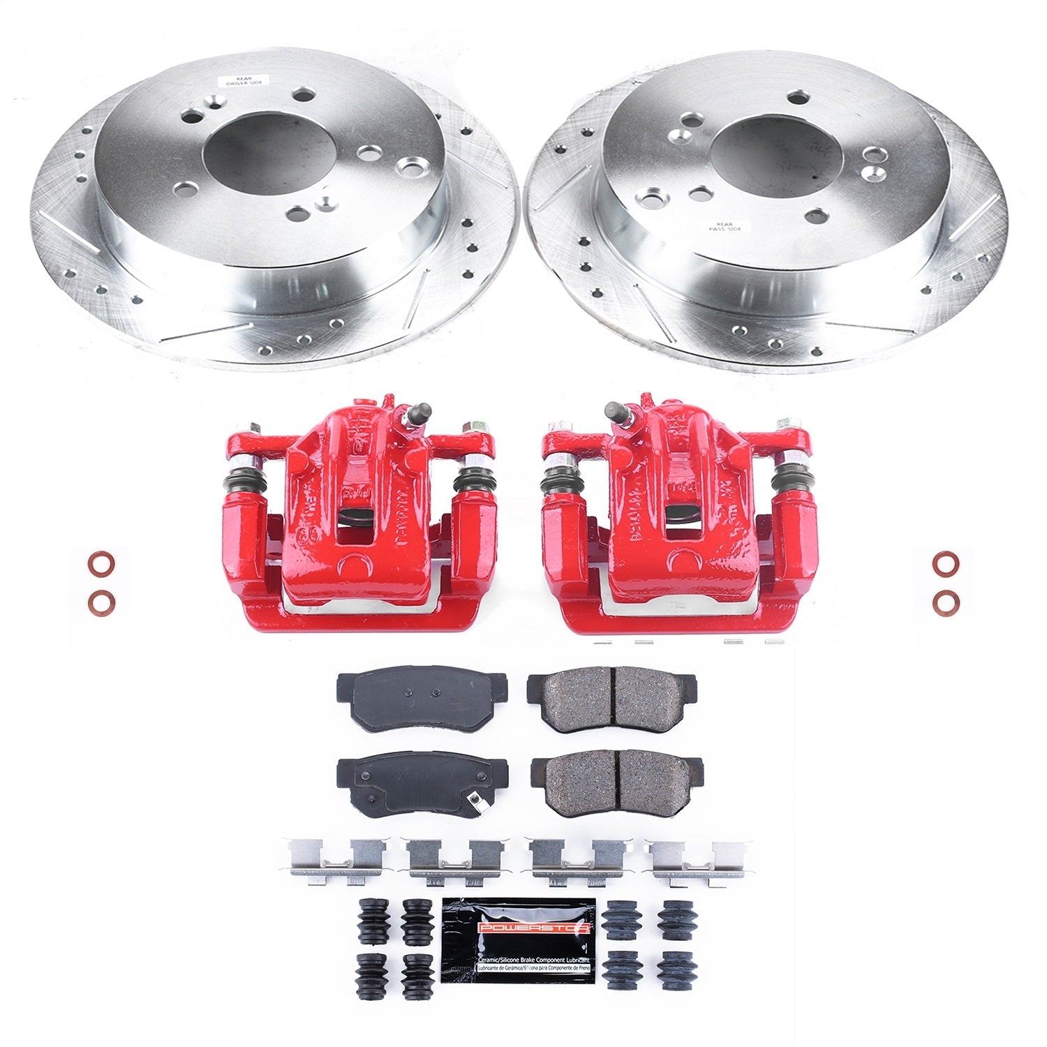 PowerStop Rear Z23 Evolution Sport Brake Kit w/ Calipers | Hyundai Tucson (2005–2009) (KC5213)