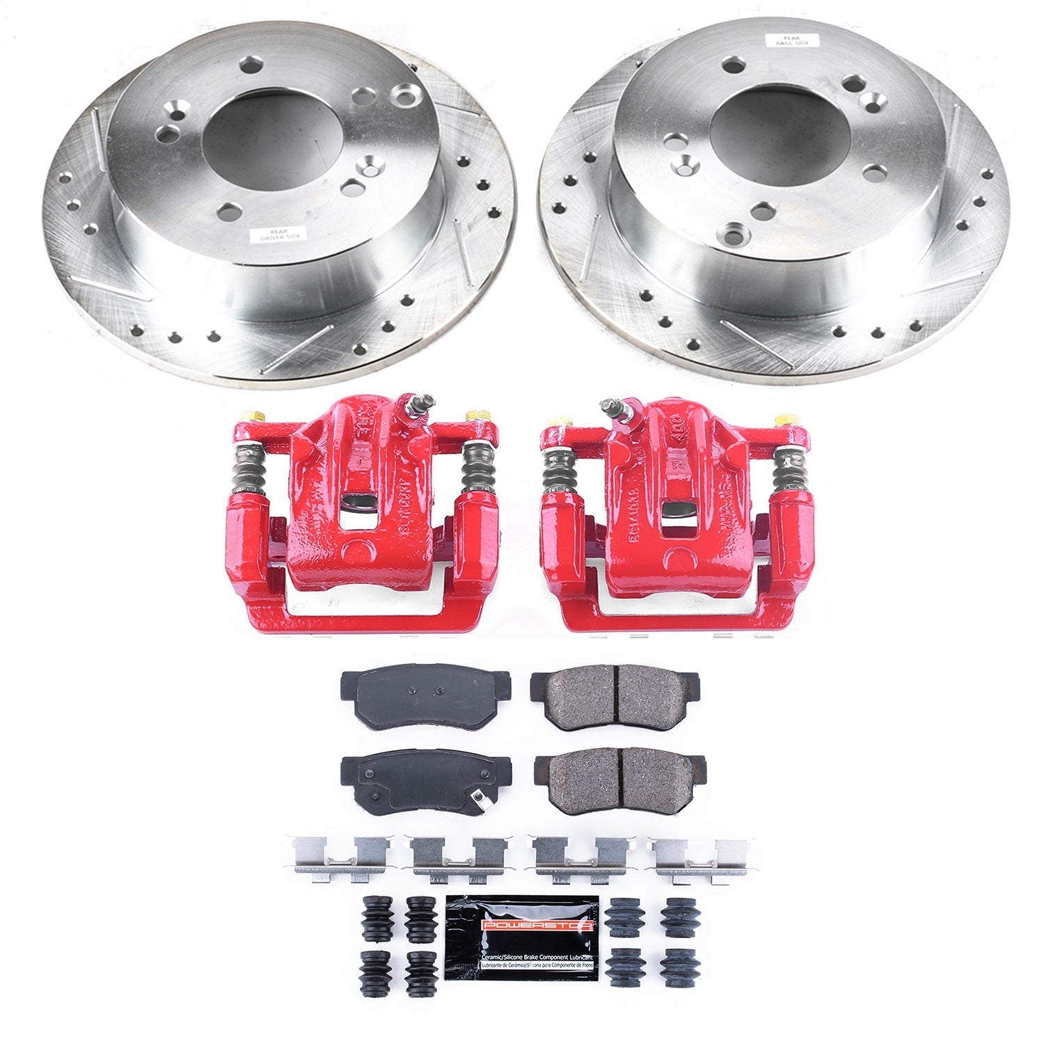 PowerStop Rear Z23 Evolution Sport Brake Kit w/ Calipers | Hyundai XG300 (2001) (KC5214A)