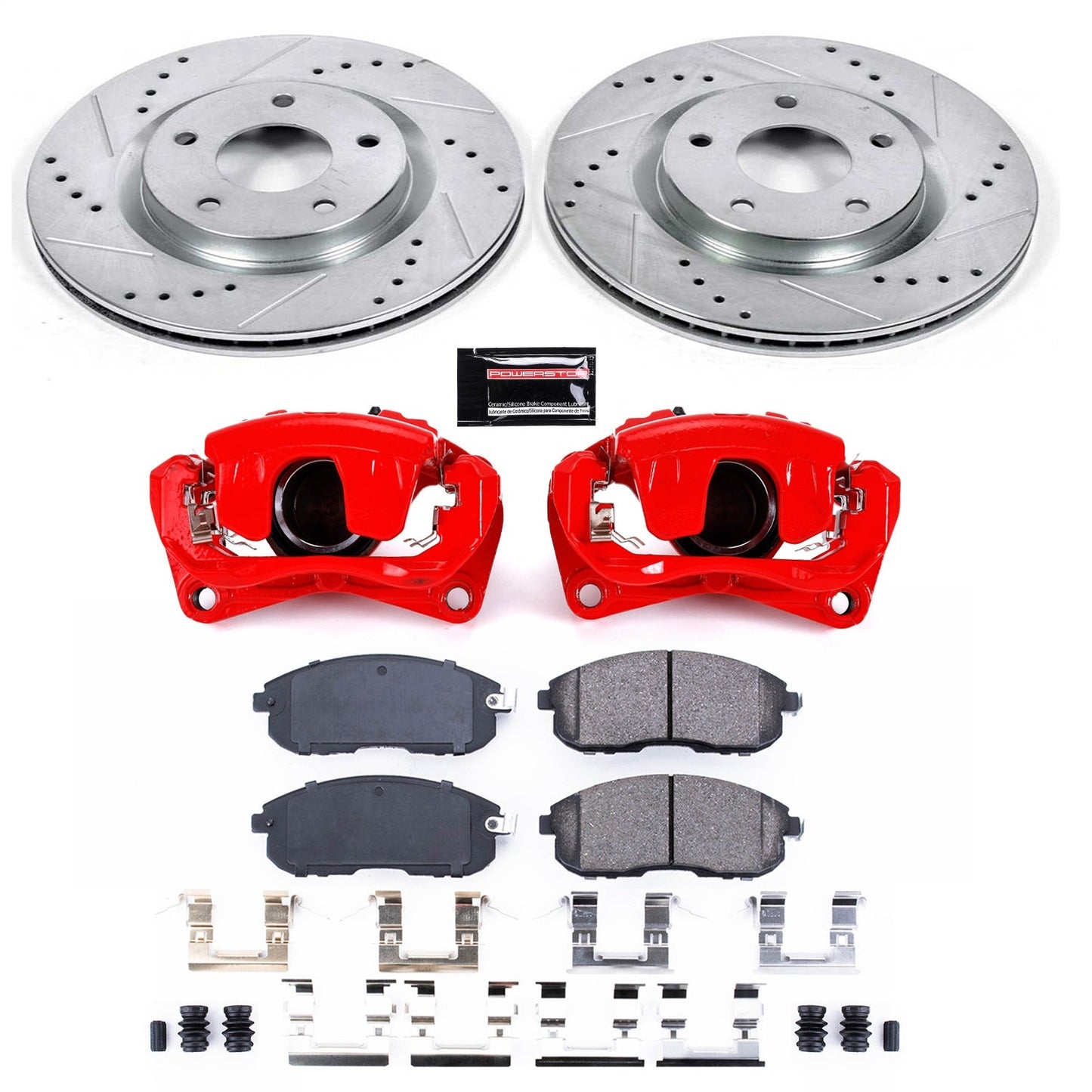 PowerStop Front Z23 Evolution Sport Brake Kit w/ Calipers | Nissan Sentra (2007–2012) (KC5217A)