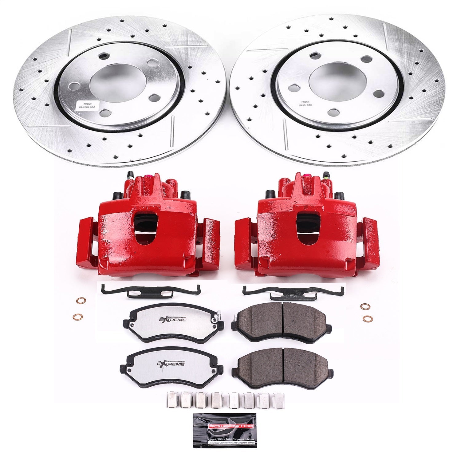 PowerStop Front Z36 Truck & Tow Brake Kit w/ Calipers | Chrysler Voyager (2003) (KC5244B-36)