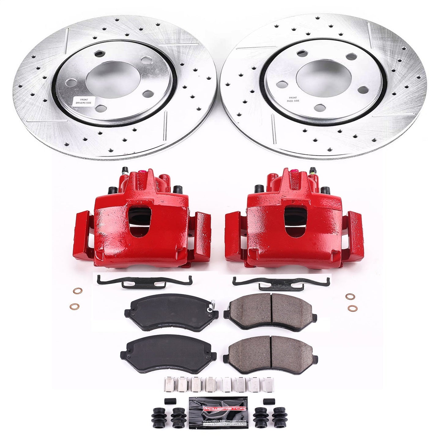 PowerStop Front Z23 Evolution Sport Brake Kit w/ Calipers | Chrysler Voyager (2003) (KC5244B)