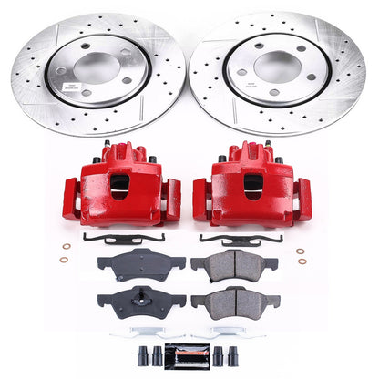 PowerStop Front Z23 Evolution Sport Brake Kit w/ Calipers | Dodge Caravan (2003–2004) (KC5246)