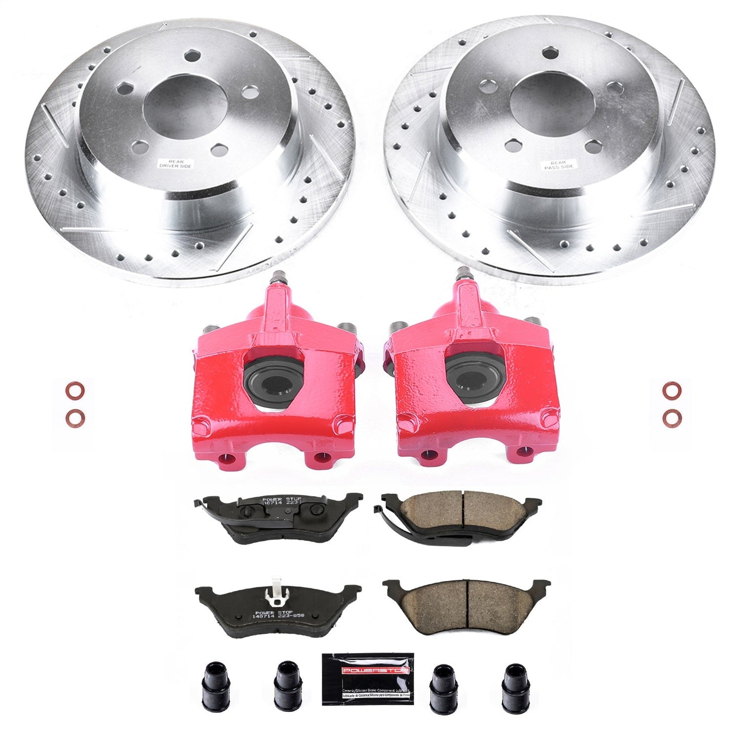 PowerStop Rear Z23 Evolution Sport Brake Kit w/ Calipers | Chrysler Town & Country (2001–2007) (KC5248)
