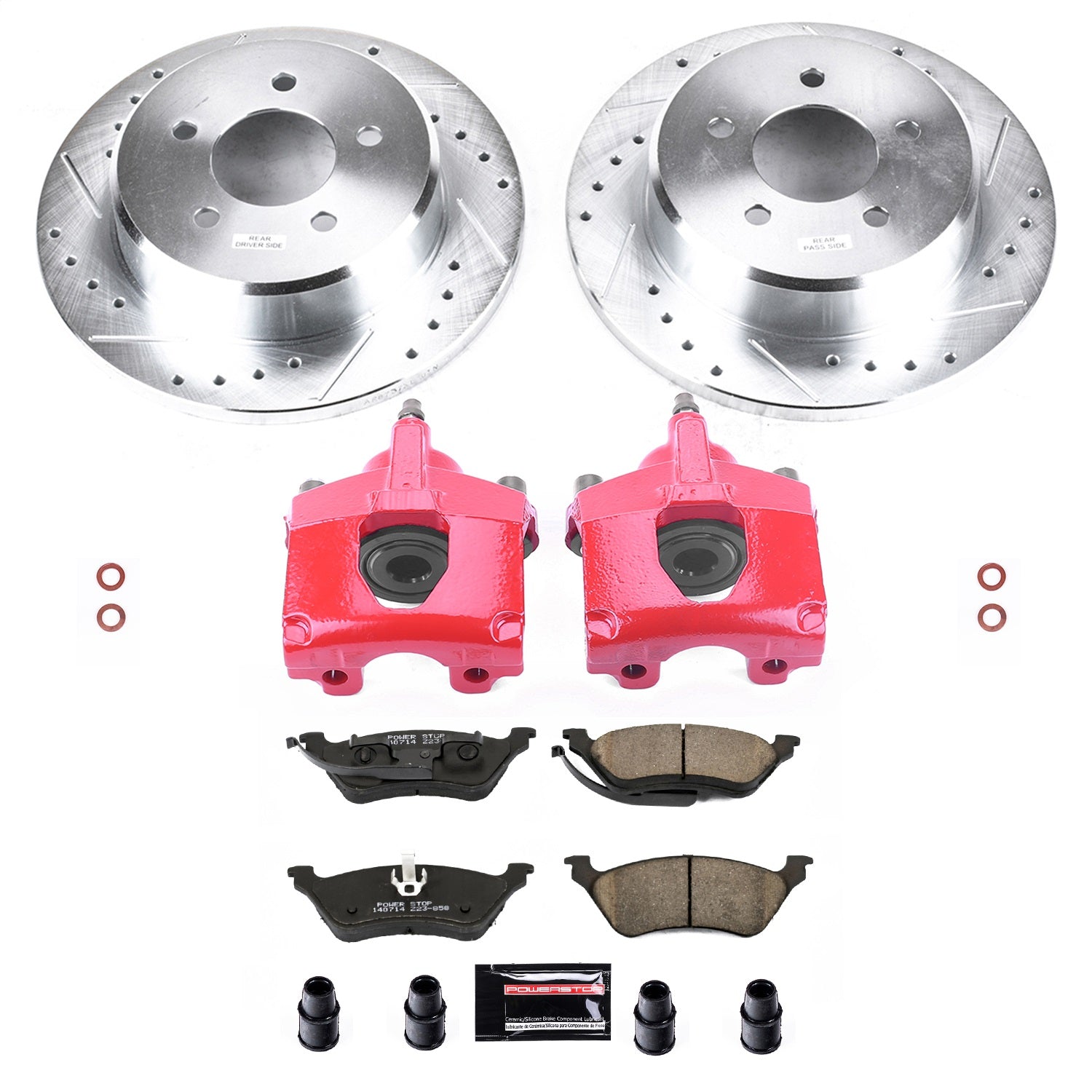 PowerStop Rear Z23 Evolution Sport Brake Kit w/ Calipers | Chrysler Town & Country (2001–2007) (KC5248)