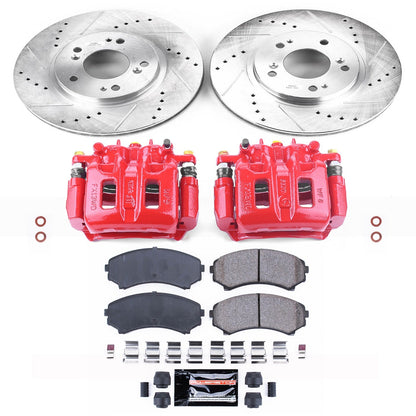 PowerStop Front Z23 Evolution Sport Brake Kit w/ Calipers | Mitsubishi Endeavor (2004–2011) (KC5258)