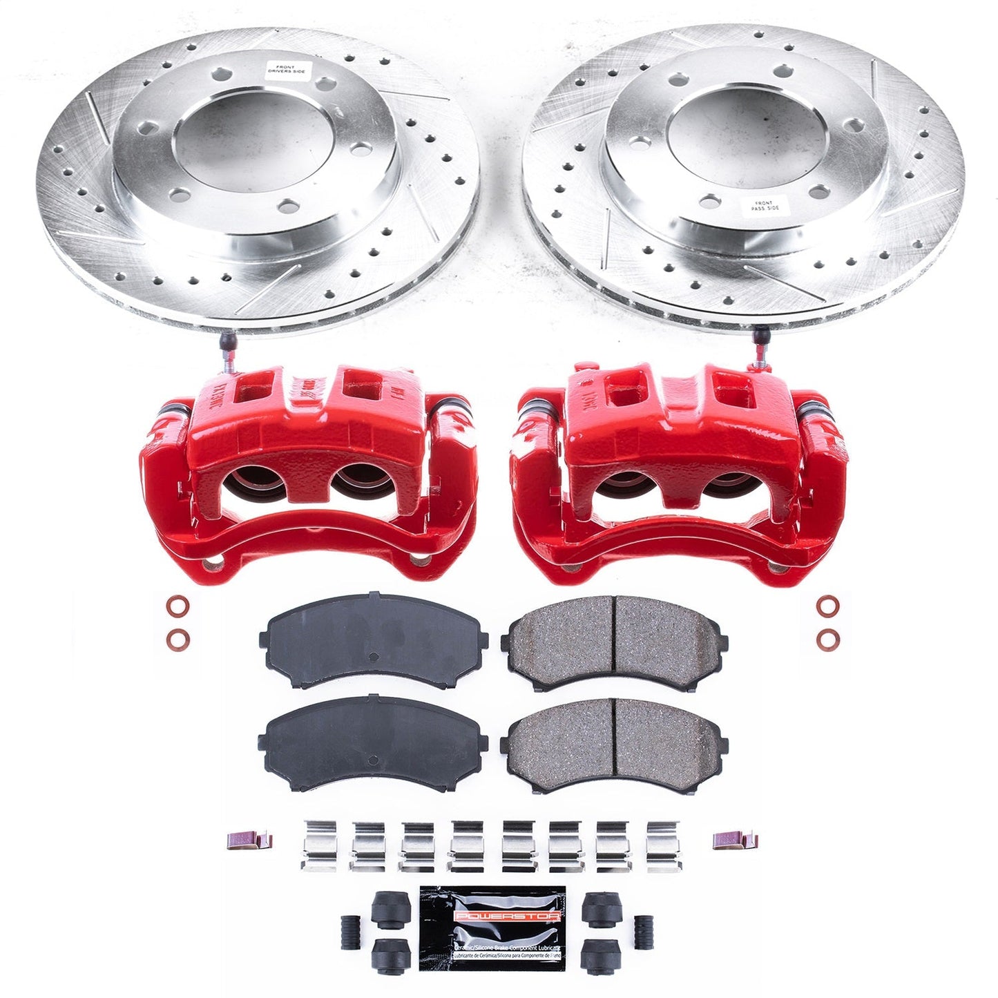 PowerStop Front Z23 Evolution Sport Brake Kit w/Calipers | Honda Passport (2002) (KC5259A)