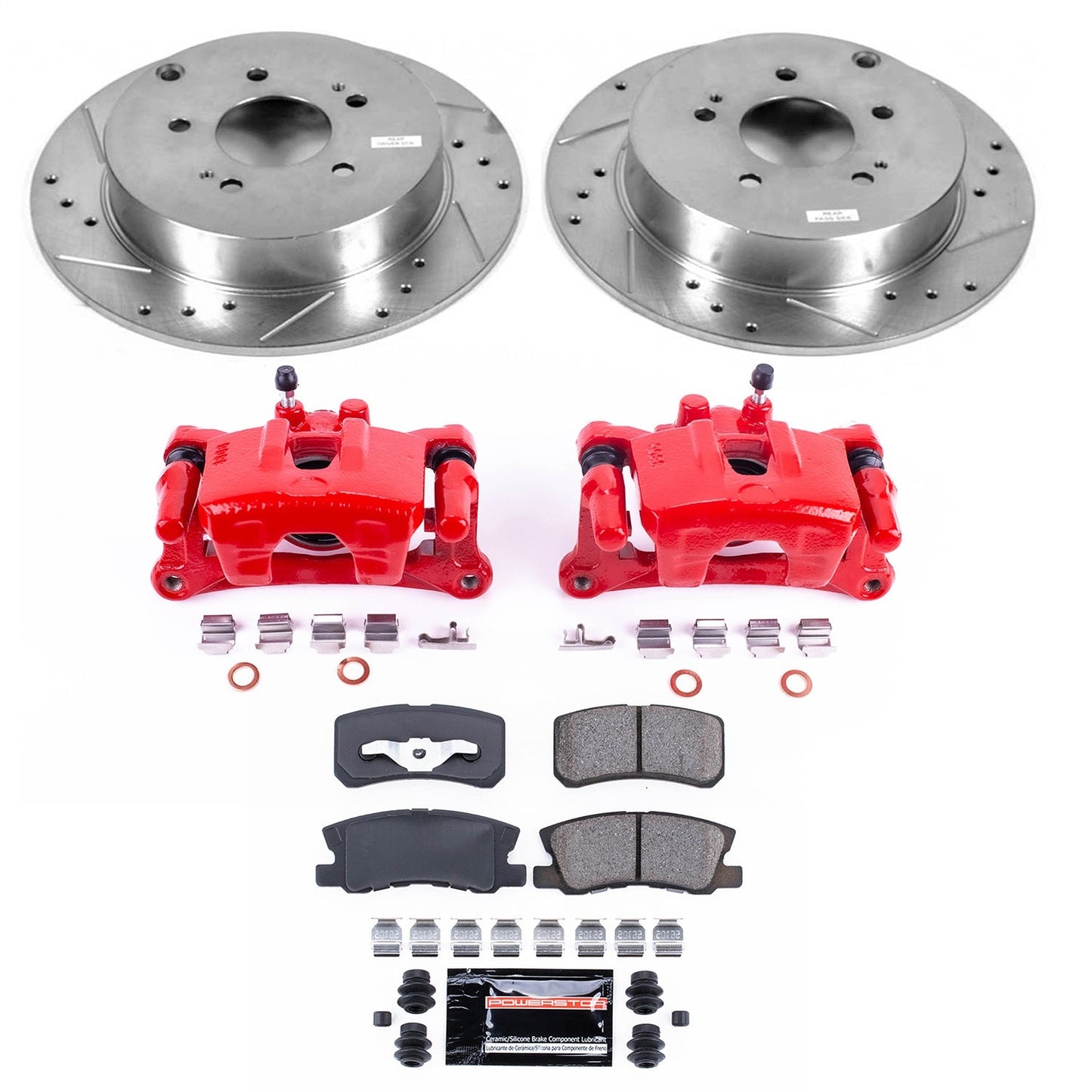 PowerStop Rear Z23 Evolution Sport Brake Kit w/ Calipers | Mitsubishi Endeavor (2004–2008) (KC5260)