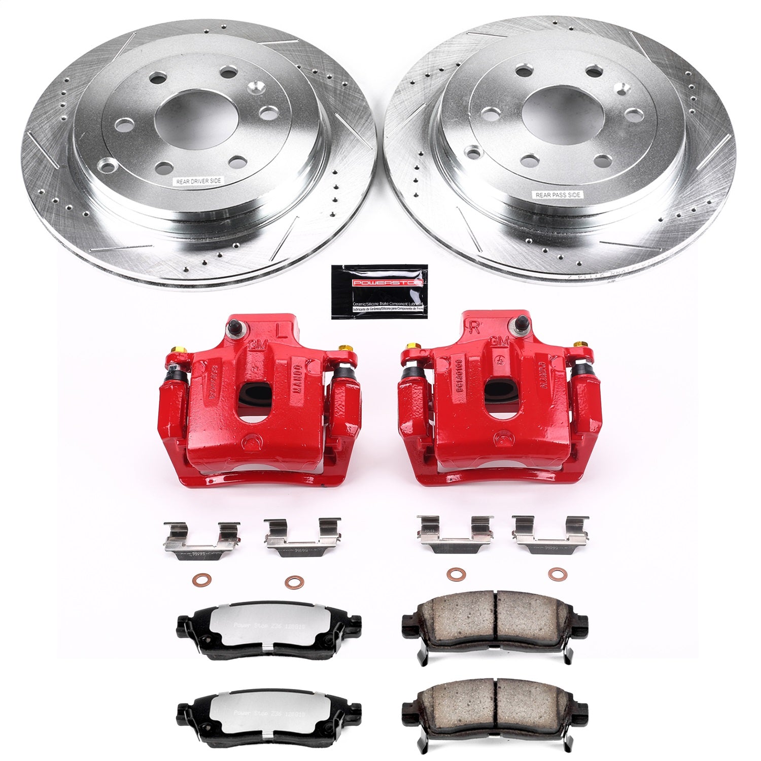 PowerStop Rear Z36 Truck & Tow Brake Kit w/ Calipers | Buick Enclave (2008–2017) (KC5262-36)